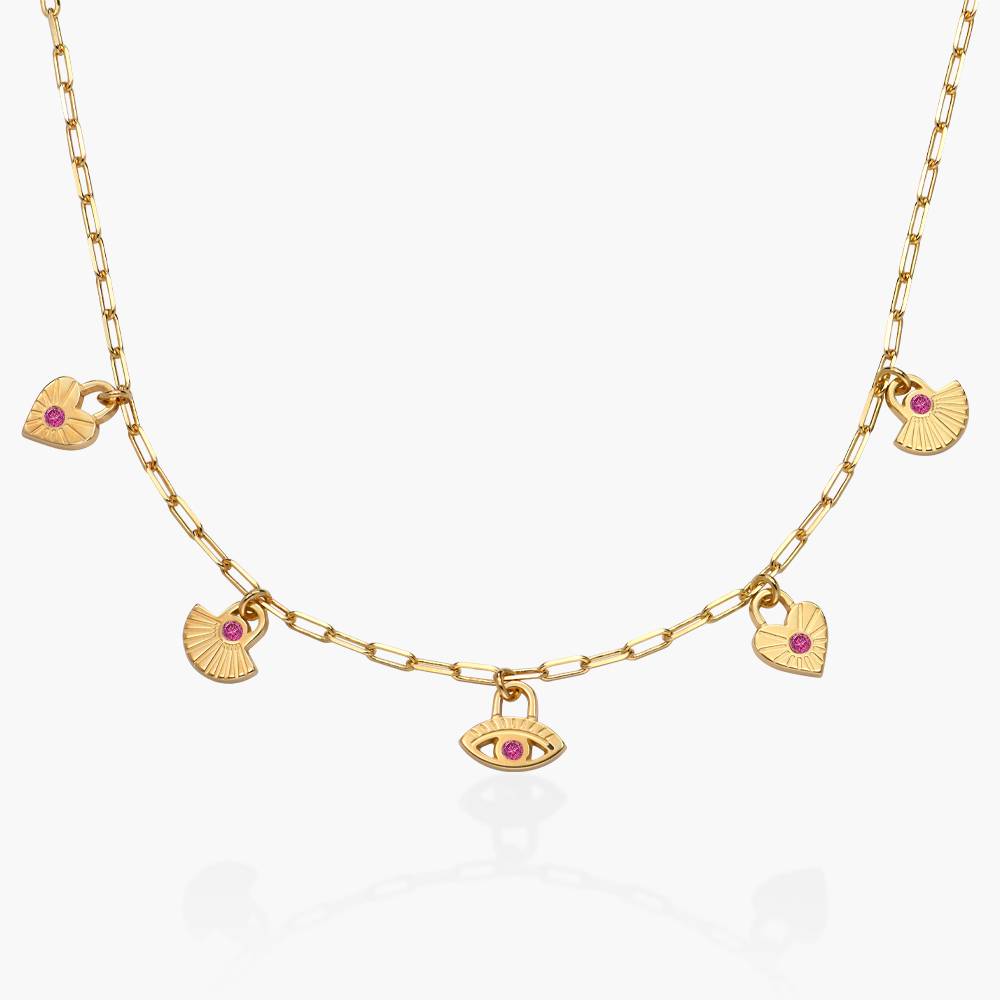 Louis Vuitton Blooming Supple Gold Tone Charm Necklace Louis Vuitton