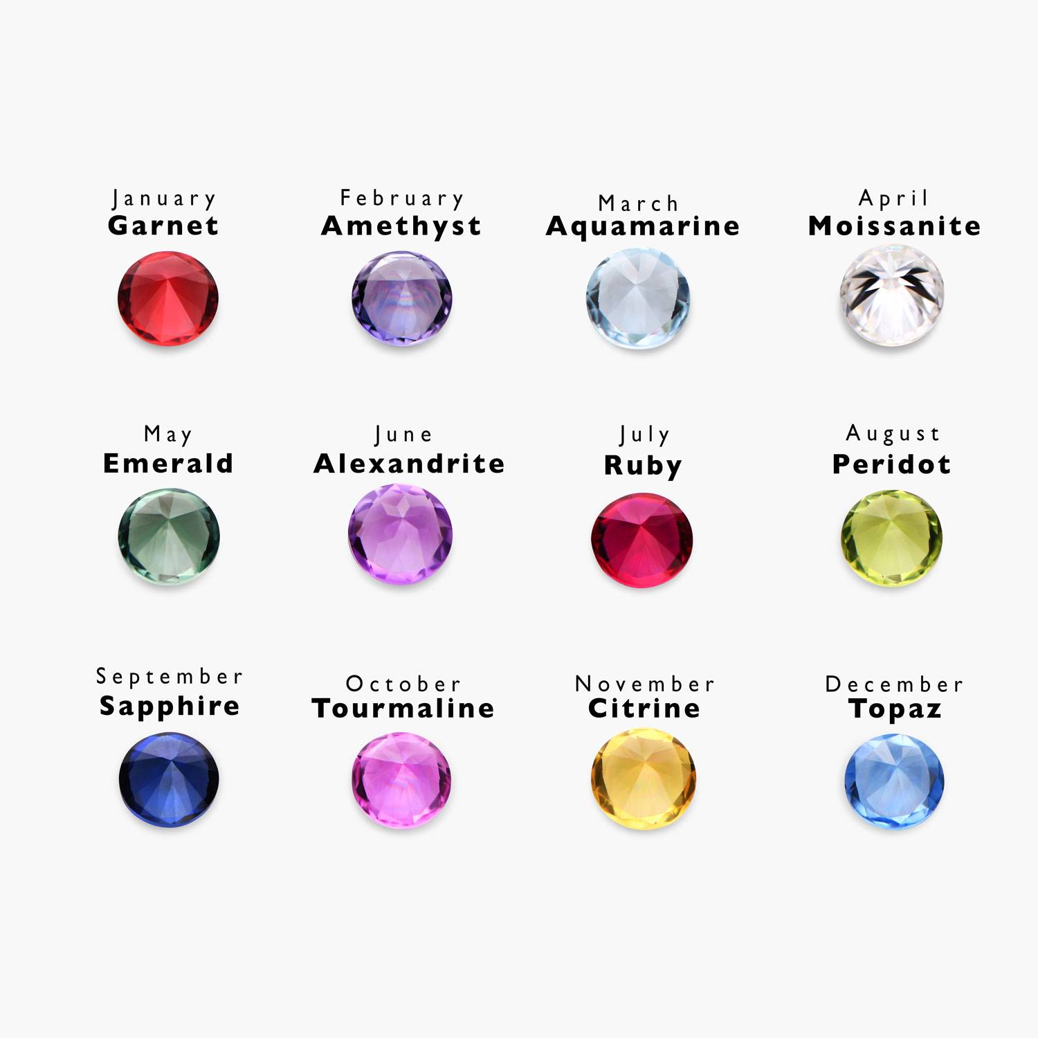 Stacked Birthstone Beads Necklace - Silver-5 product photo