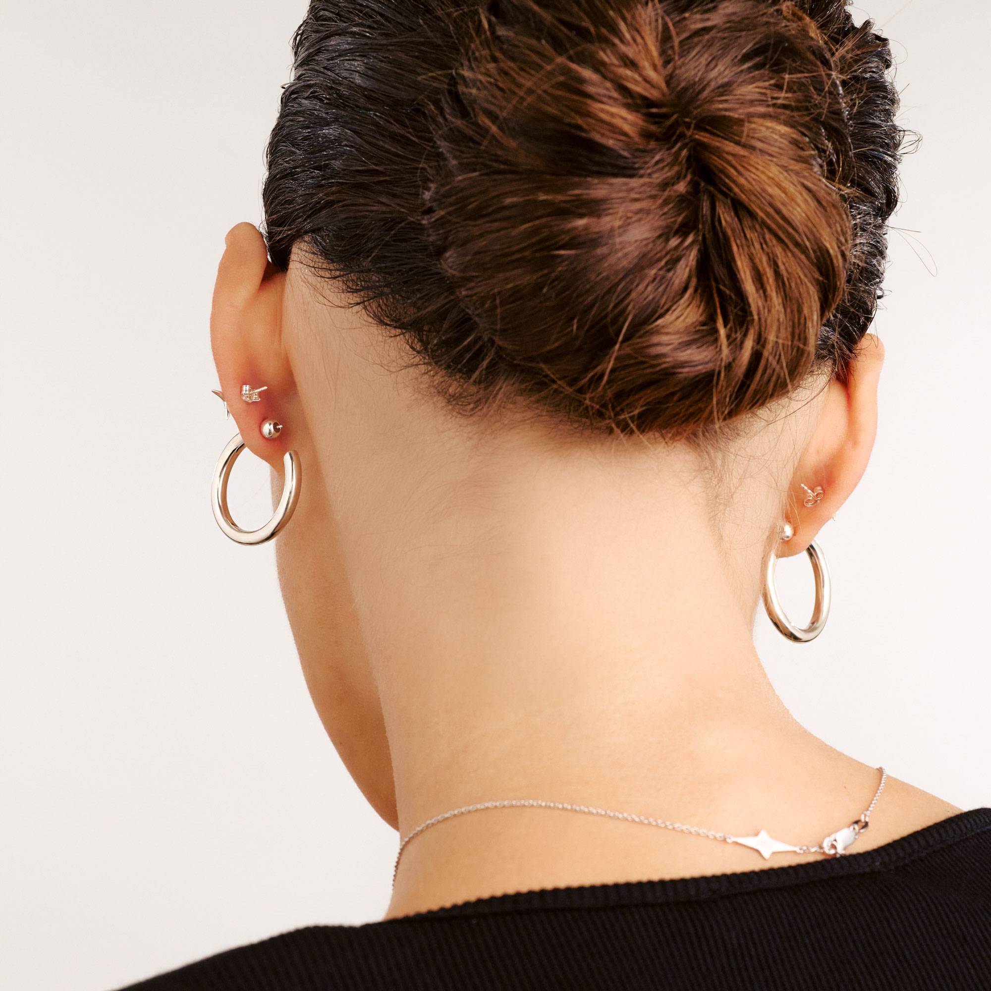 Staple Hoops Medium – Silver-3 product photo