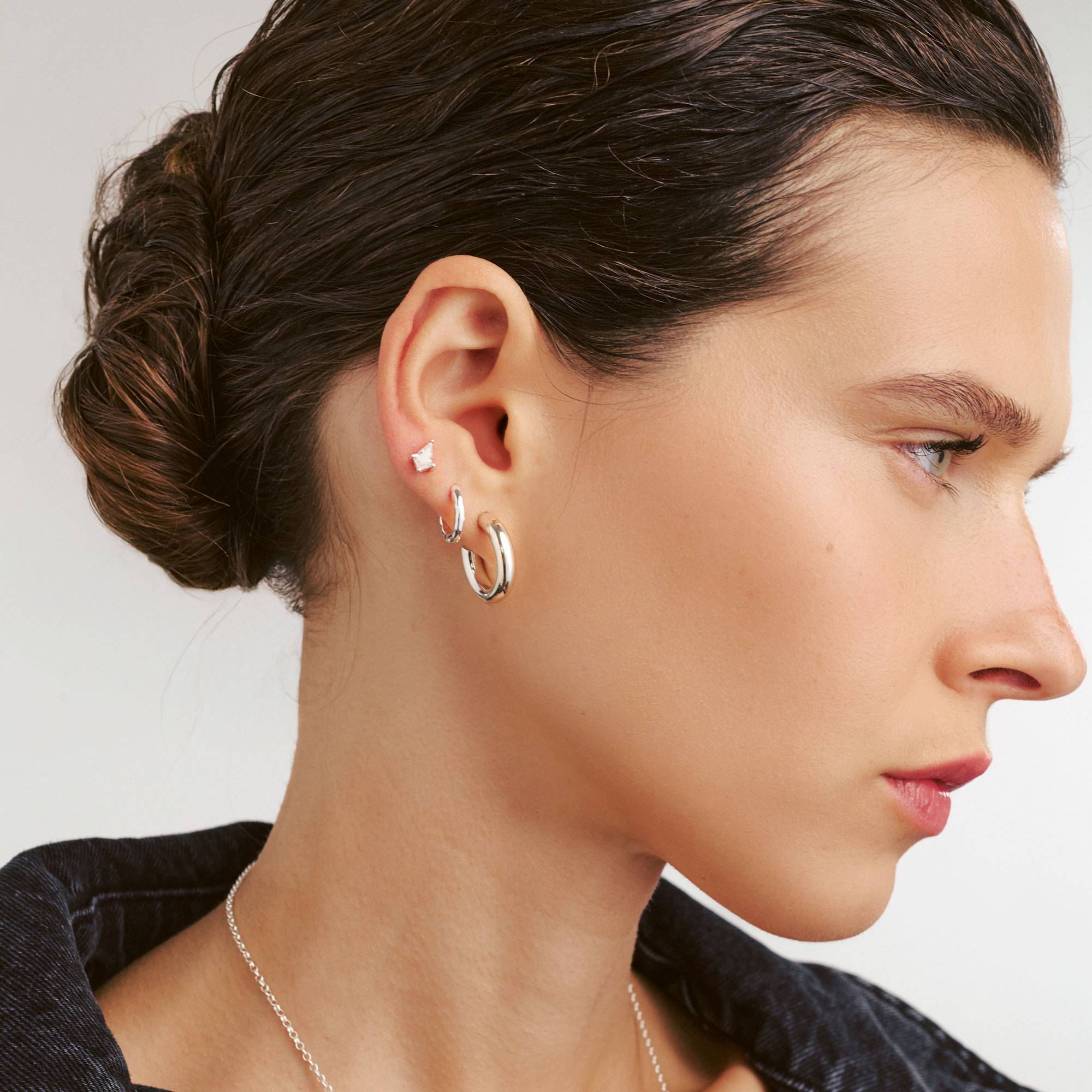 Staple Hoops Small – Silver-3 product photo