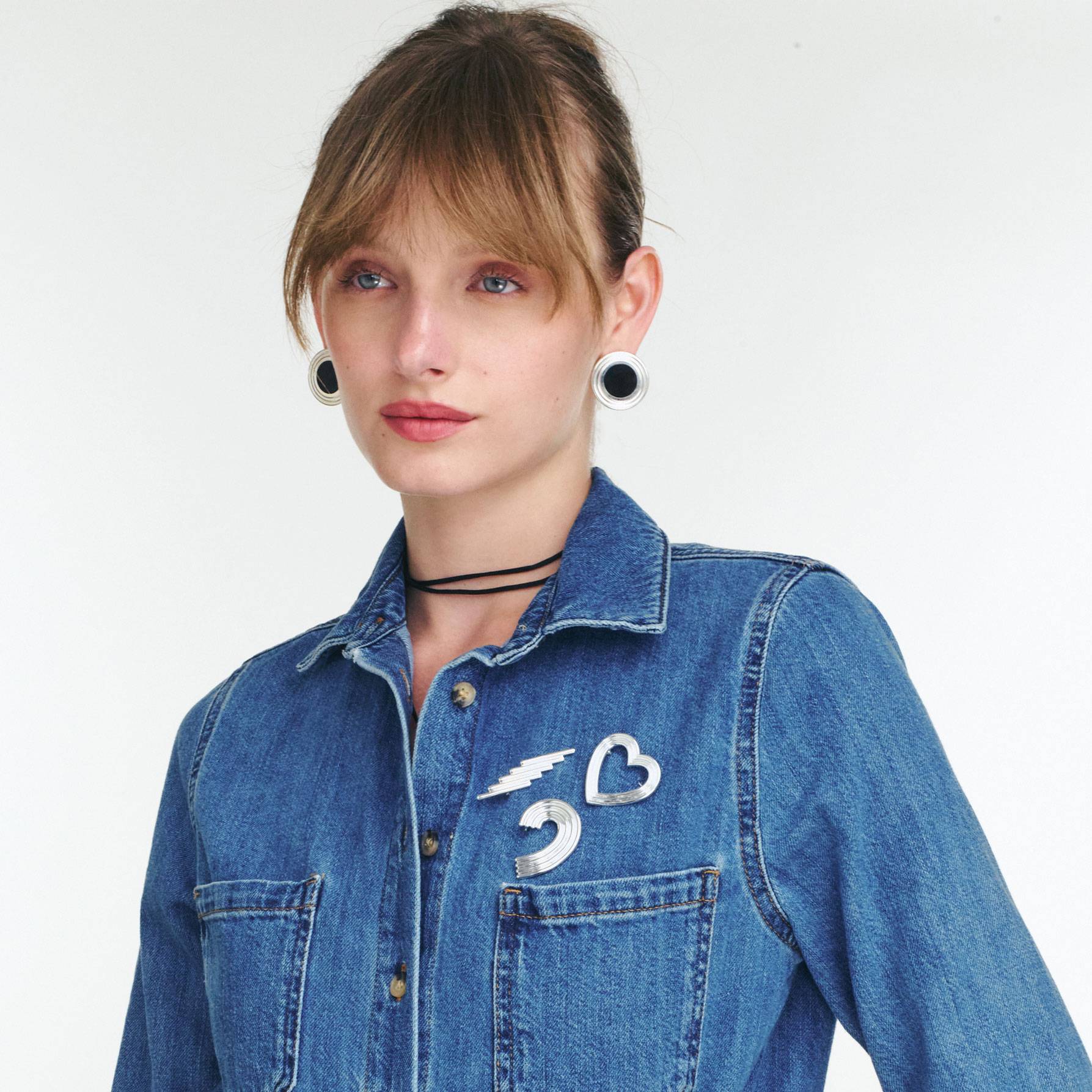 Statement of Heart Brooch - Silver-2 product photo