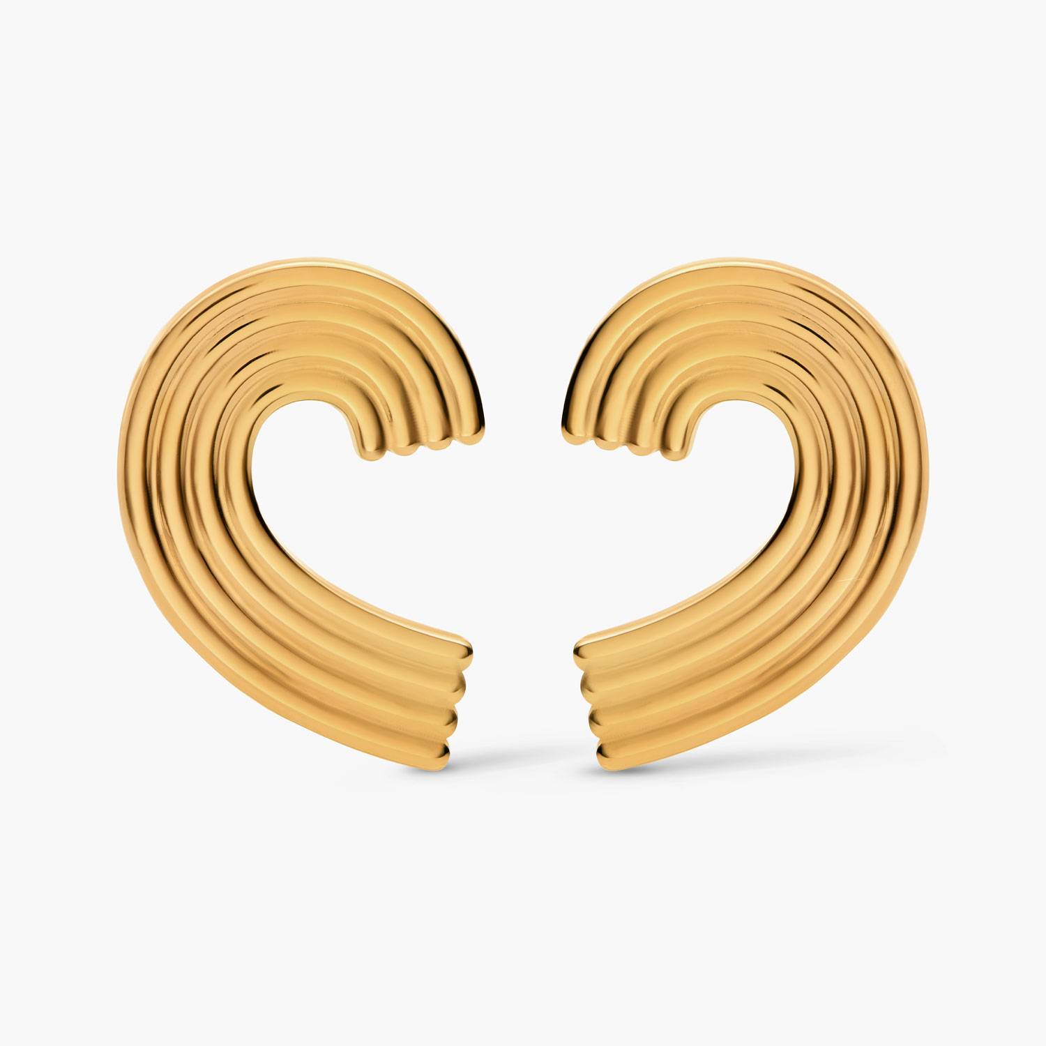 Statement of Heart Studs- Gold Vermeil product photo