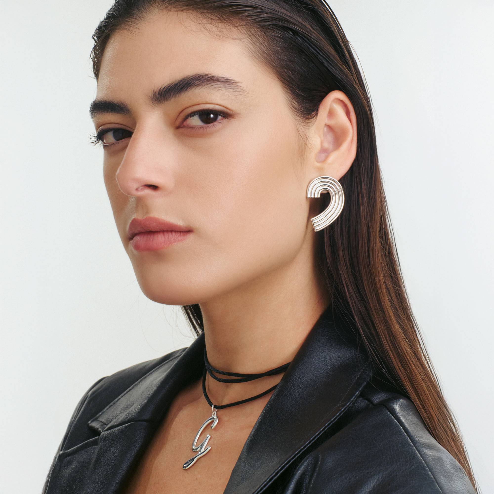 Statement of Heart Studs - Silver-4 product photo