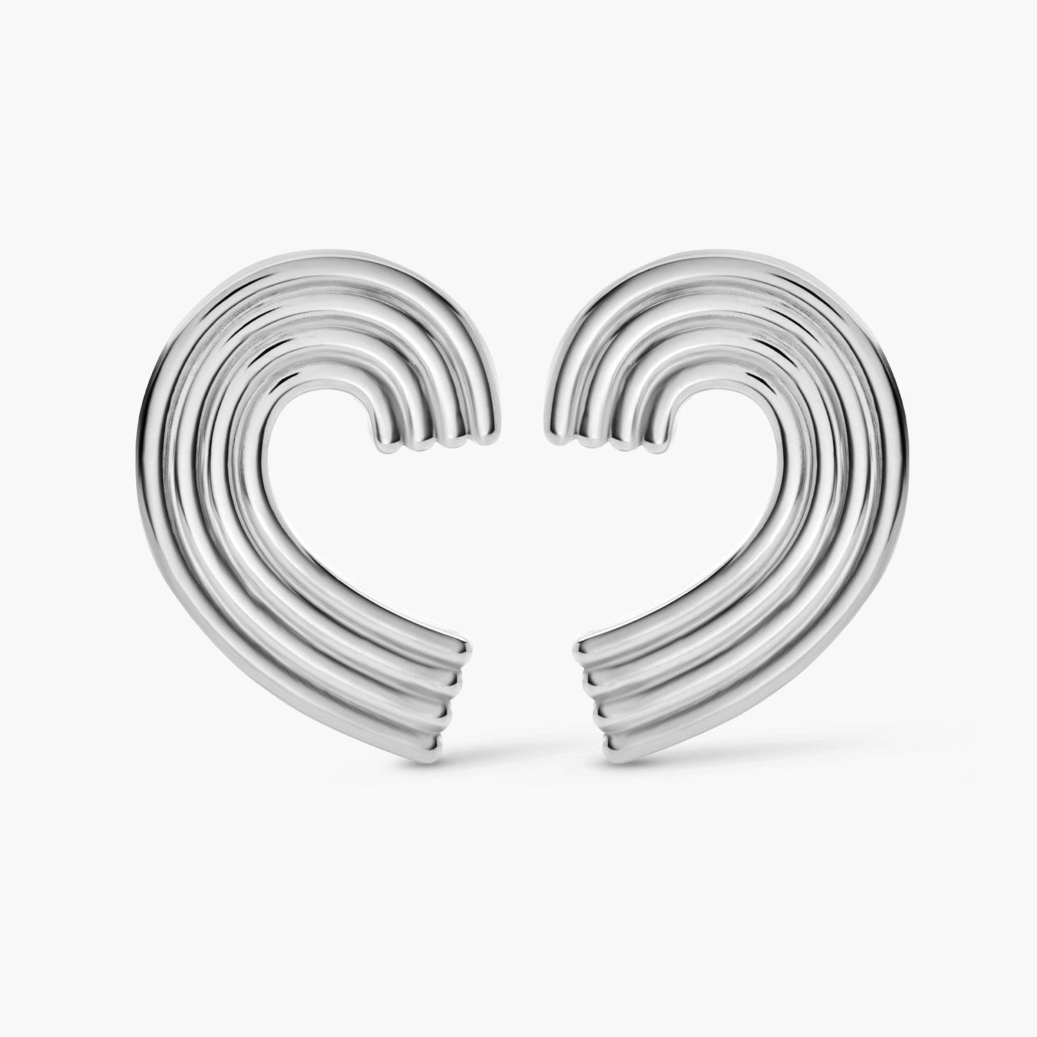 Statement of Heart Studs - Silver Statement of Heart Studs - Silver