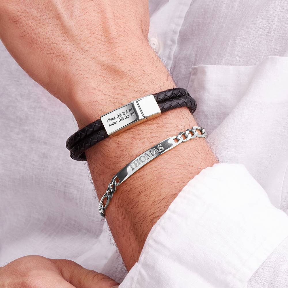 ID Bracelet for Men - Silver Finish-5 product photo