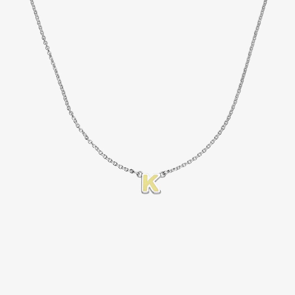 Sunrise Inez Initial Necklace - Silver-3 Sunrise Inez Initial Necklace - Silver-3 product photo