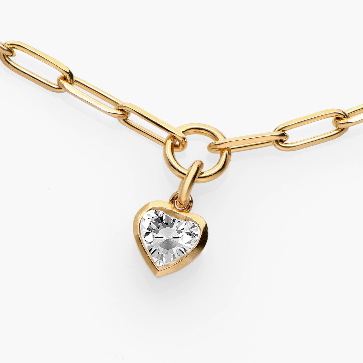 Te Amo 0.2 ct Heart Shape Diamond Necklace - 14k Solid Gold-2 product photo