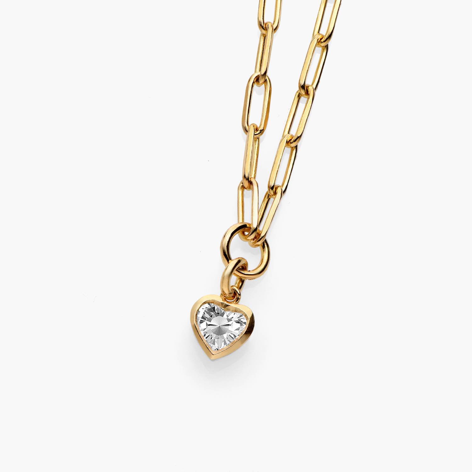 Te Amo 0.2 ct Heart Shape Diamond Necklace - Gold Vermeil-6 product photo