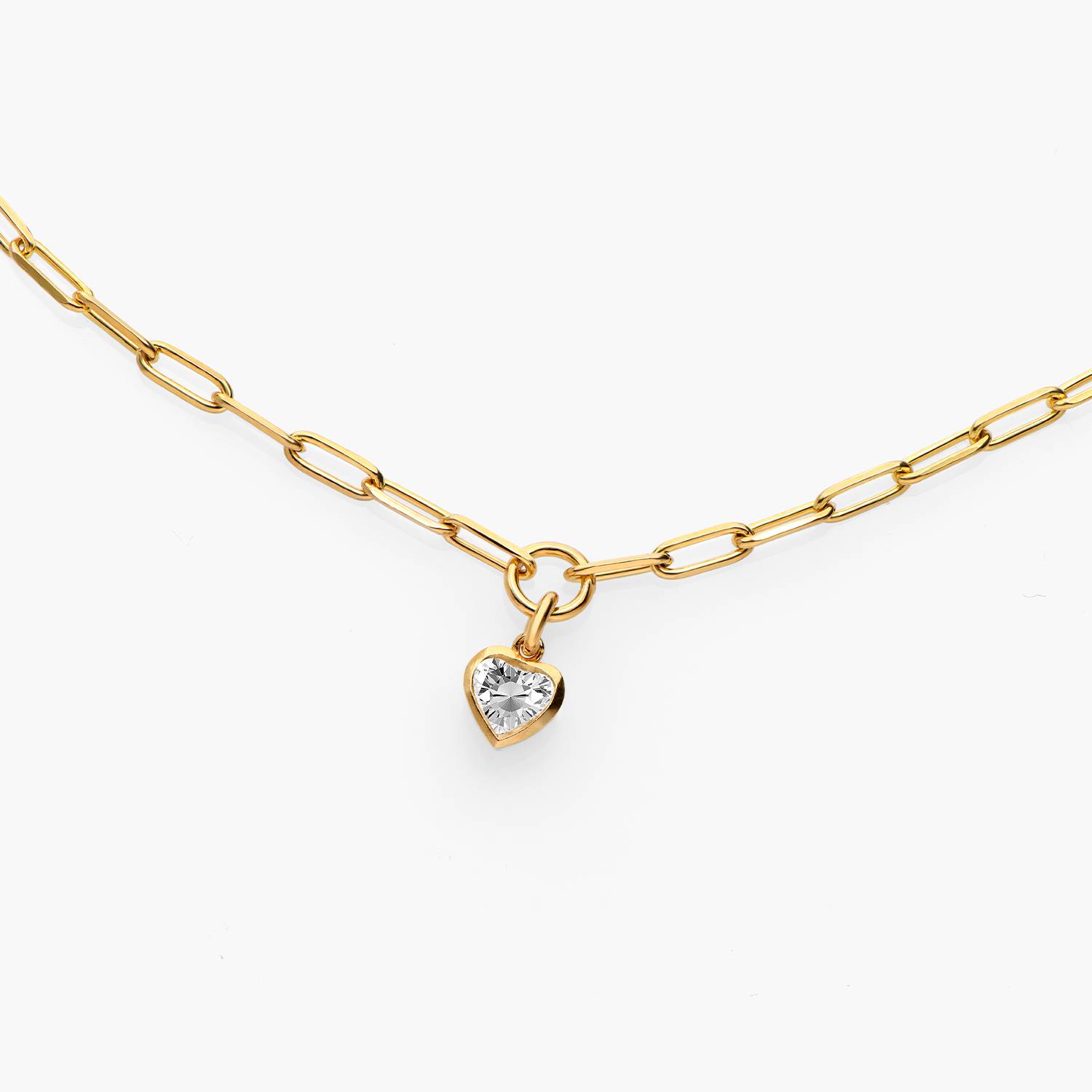 Te Amo 0.2 ct Heart Shape Diamond Necklace - Gold Vermeil-2 product photo
