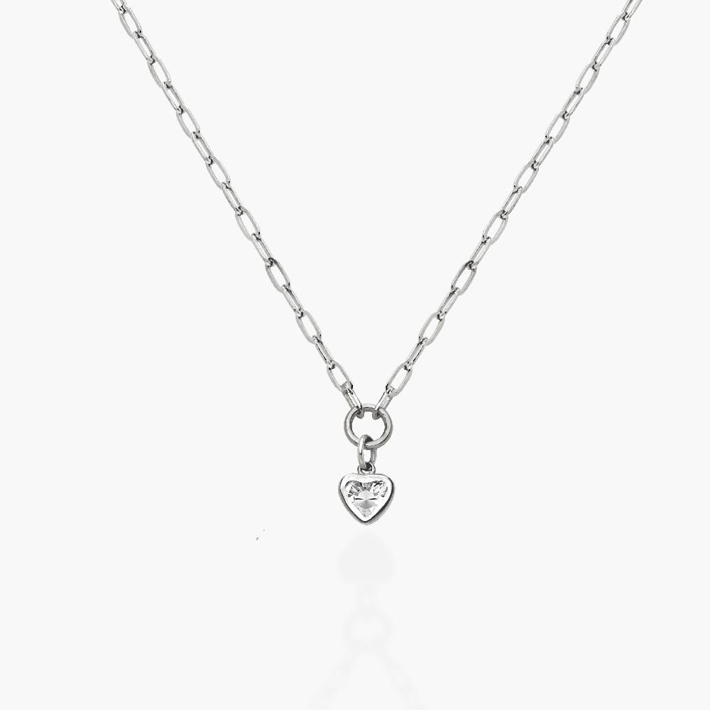 Te Amo 0.2 ct Heart Shape Diamond Necklace - Silver-1 product photo