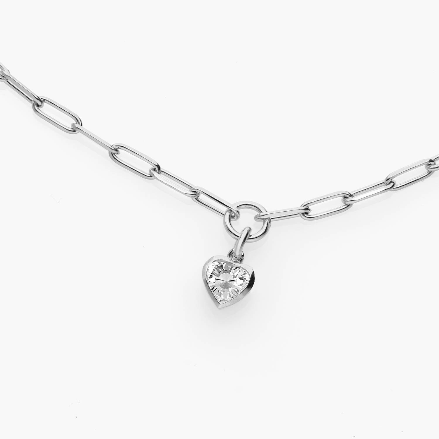 Te Amo 0.2 ct Heart Shape Diamond Necklace - Silver-3 product photo