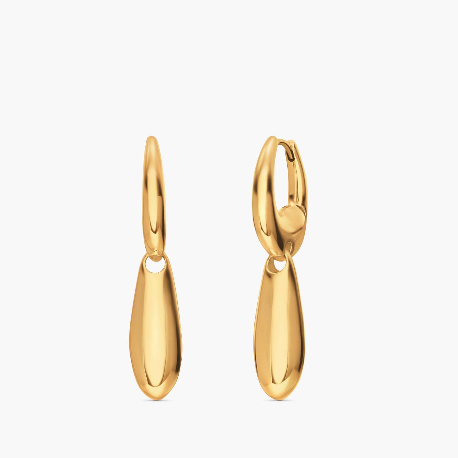 Tear Drop Hoops- Gold Vermeil-1 product photo