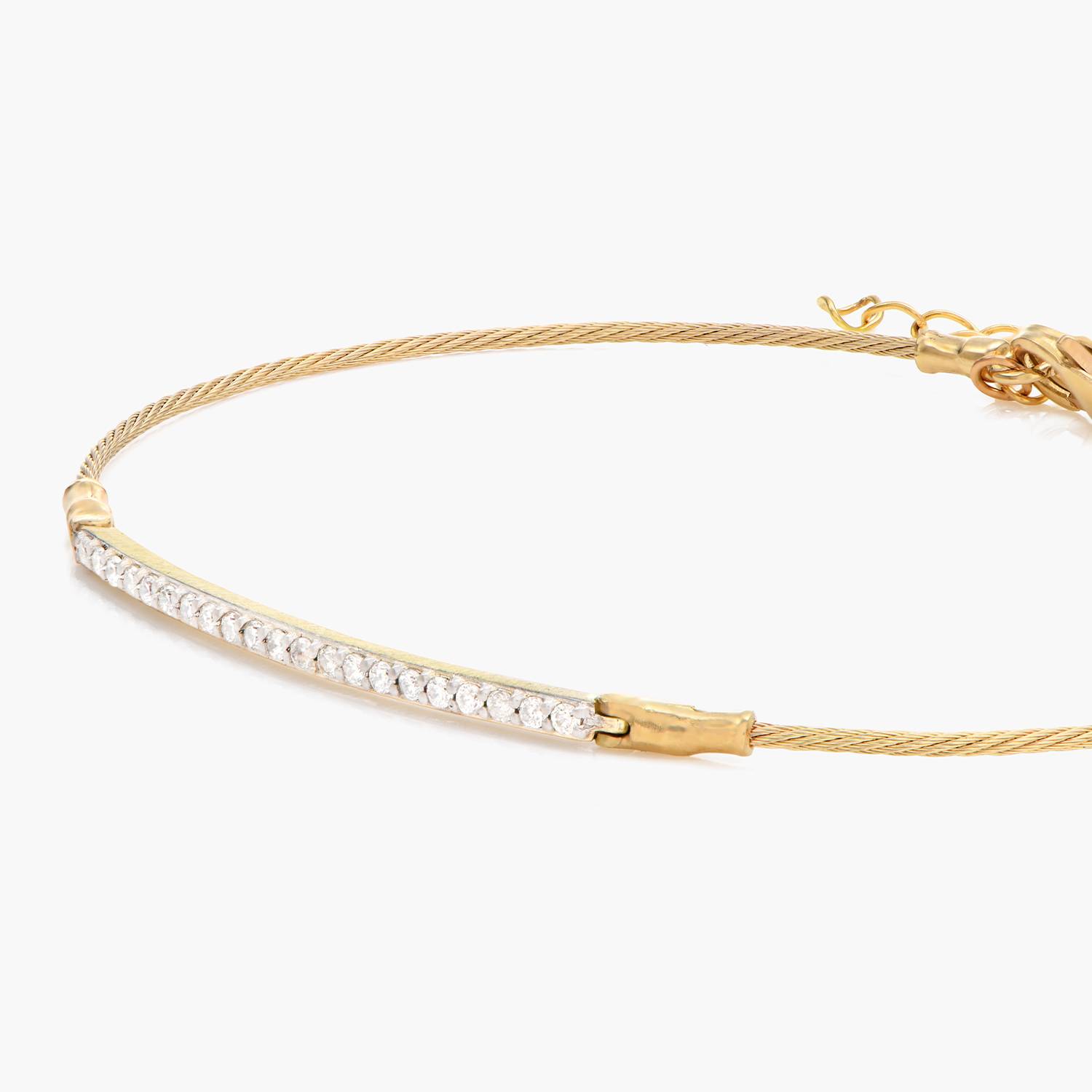 Tennis Bracelet with Diamonds - 14k Solid Gold-2 product photo