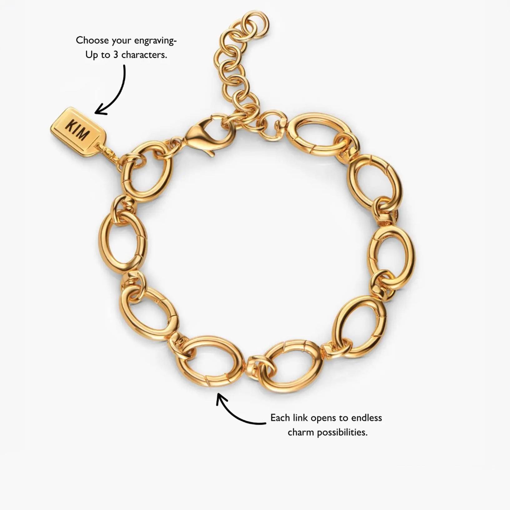 The Chapters Charm Bracelet- Gold Plated-7 product photo