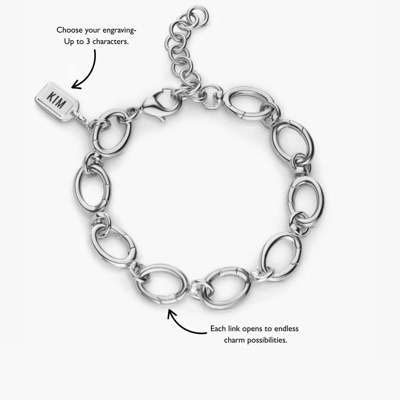 The Chapters Charm Bracelet- Silver-7 product photo
