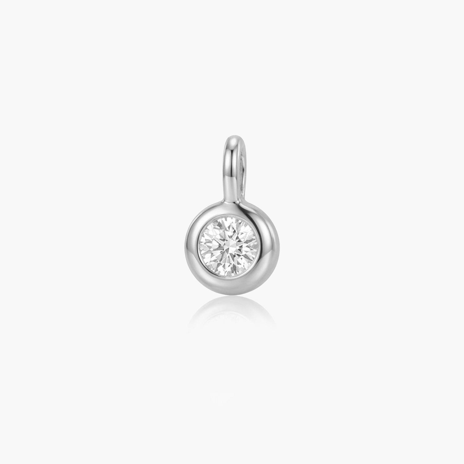 The Classic 0.1ct Diamond Drop Charm- Silver