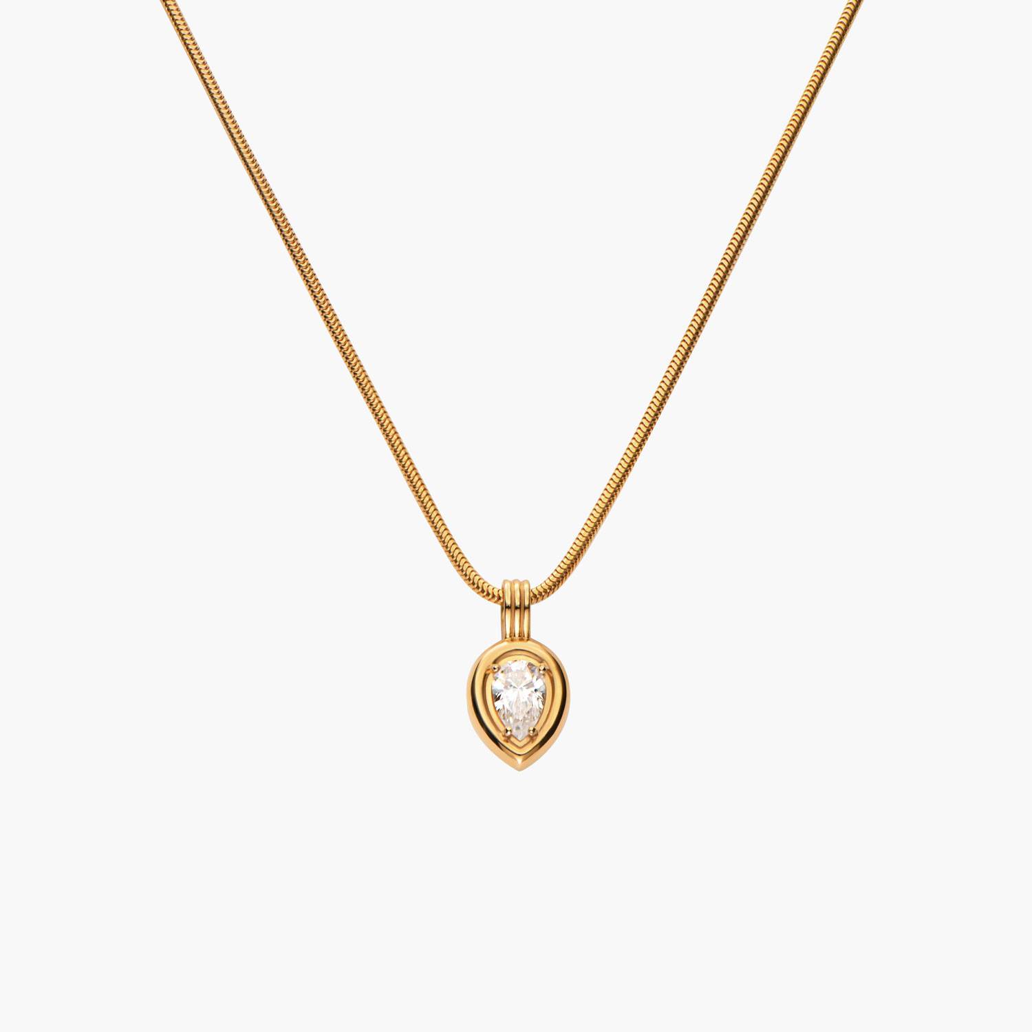 The Classic One Carat Diamond Necklace - Gold-1 product photo