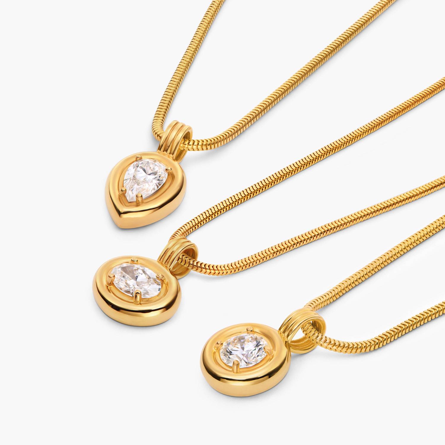 The Classic One Carat Diamond Necklace - Gold-4 product photo