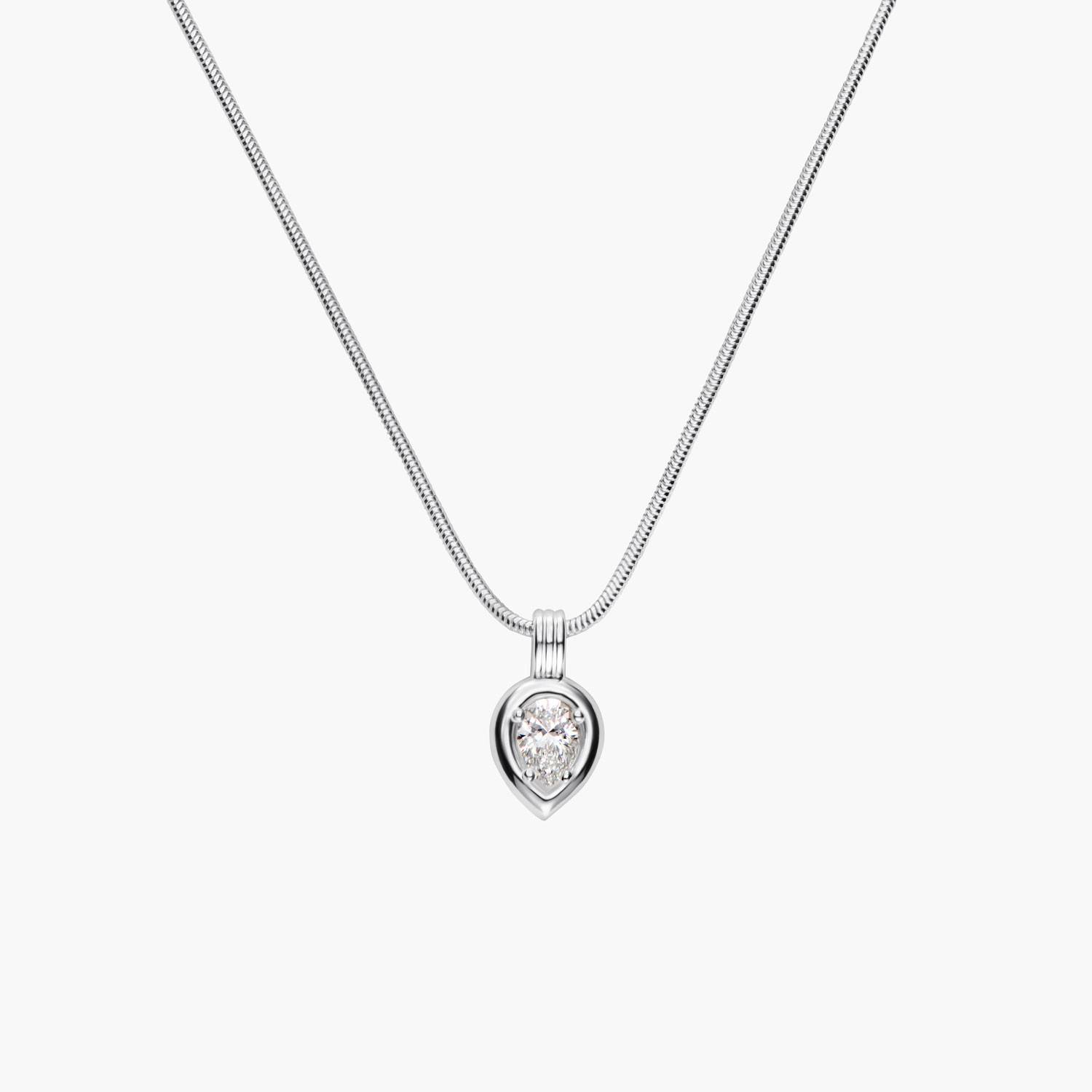 The Classic One Carat Diamond Necklace - Sterling Silver-5 product photo