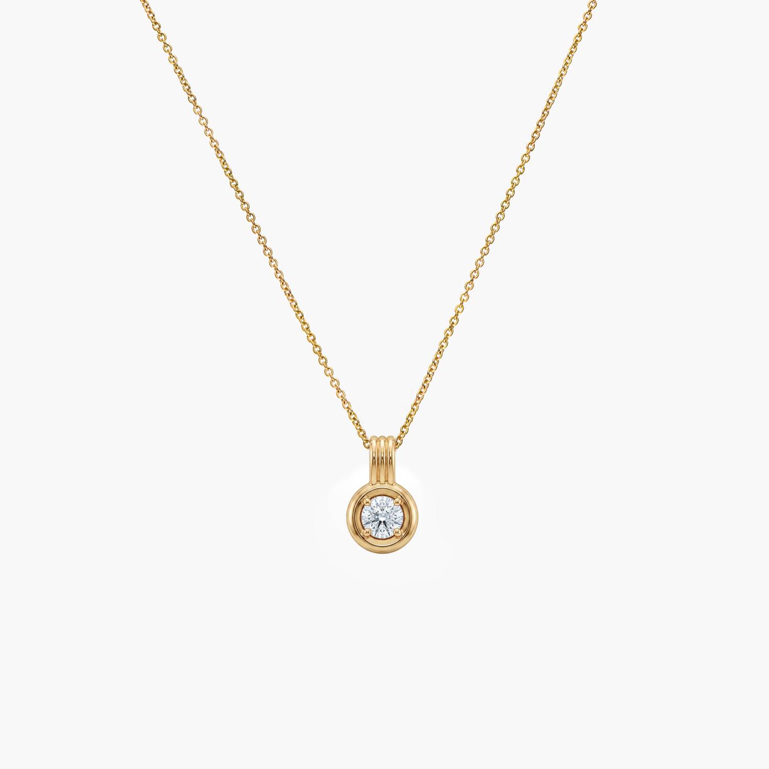 The Mini One pendant with Moissanite - Gold-1 product photo