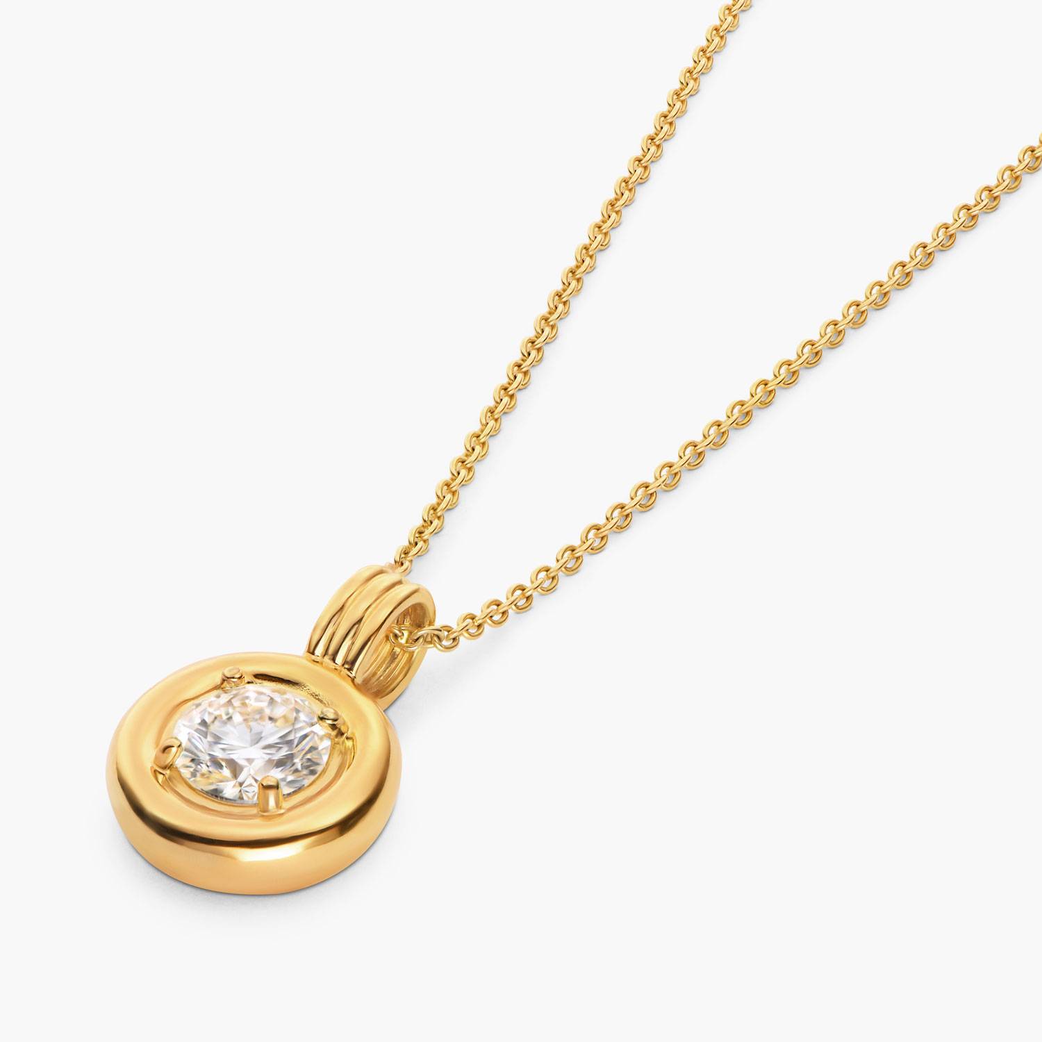 The Mini One pendant with Moissanite - Gold-3 product photo
