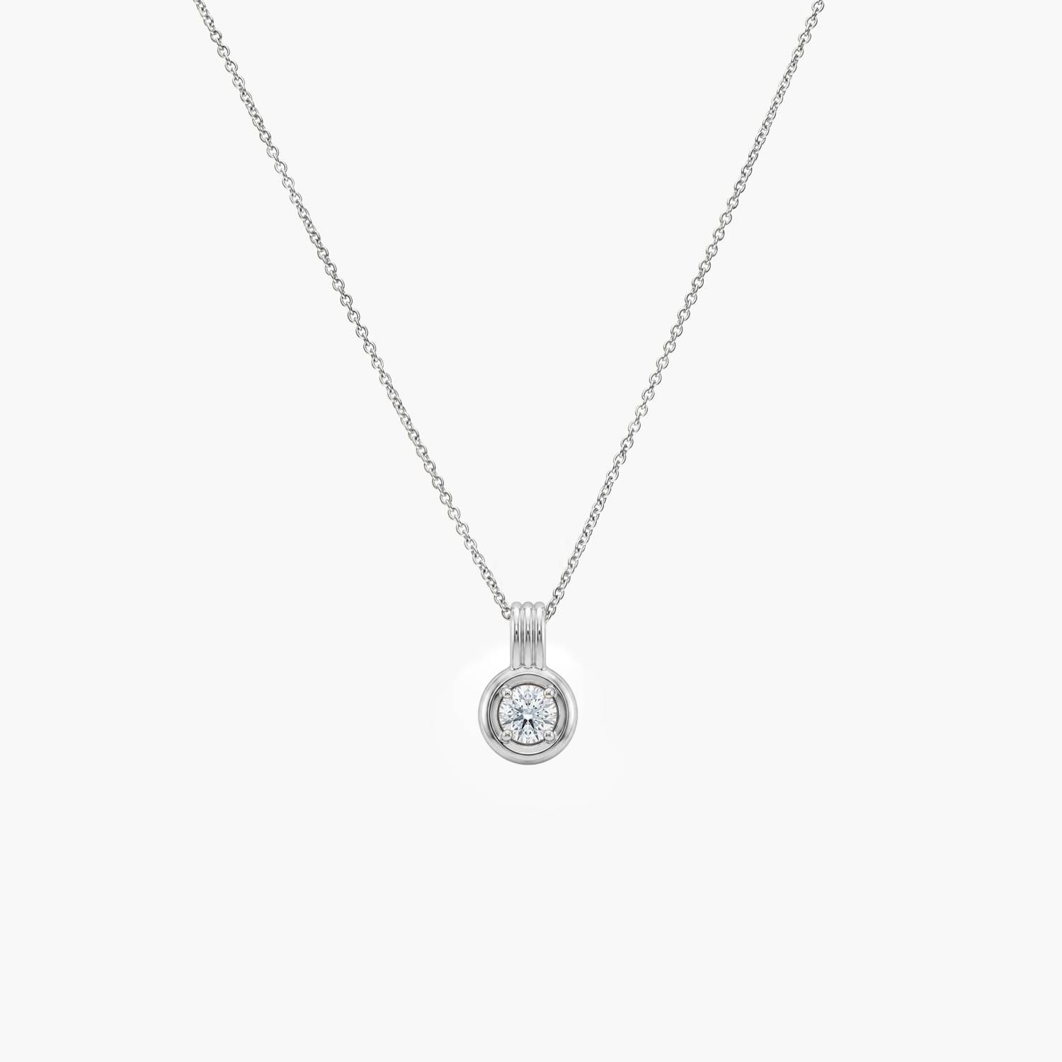 The Mini One pendant with Moissanite - Silver-1 product photo
