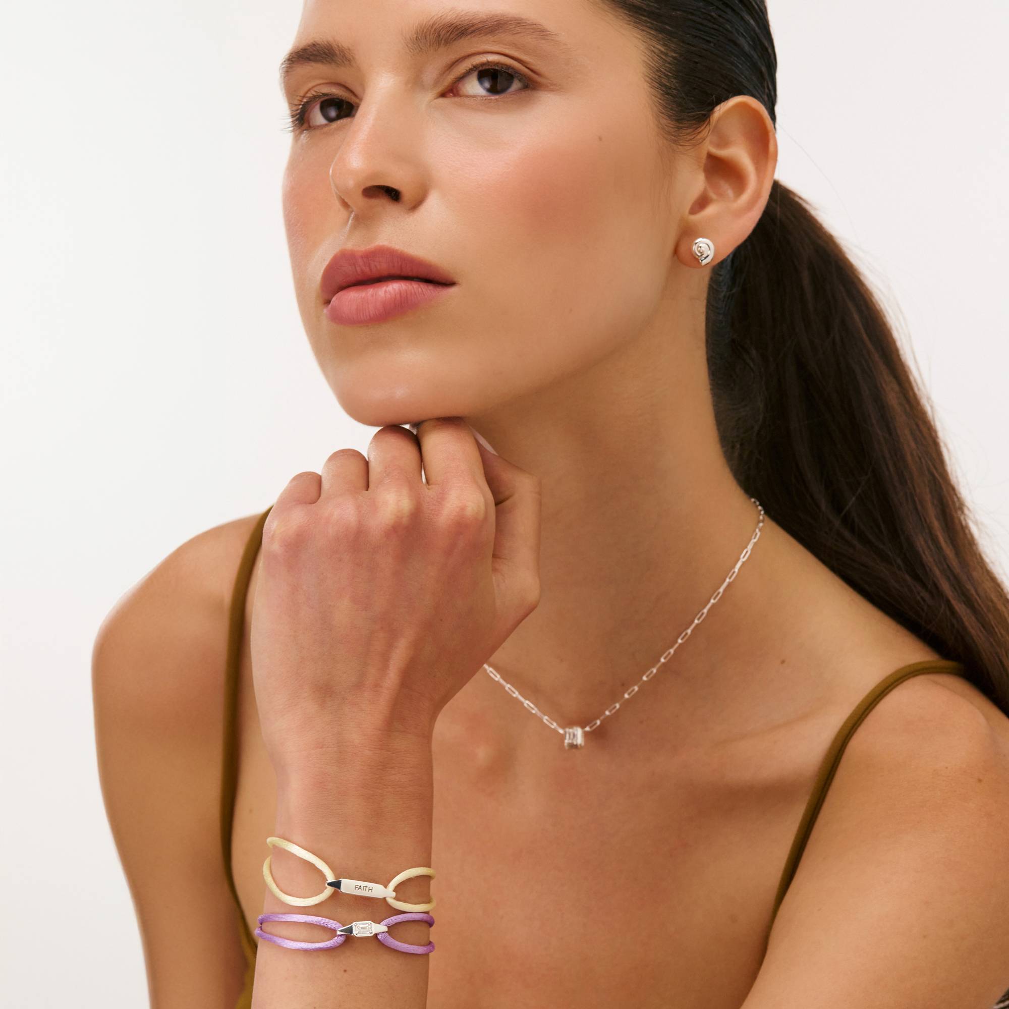 The Engraved Lineup Bracelet - Silver-3 product photo