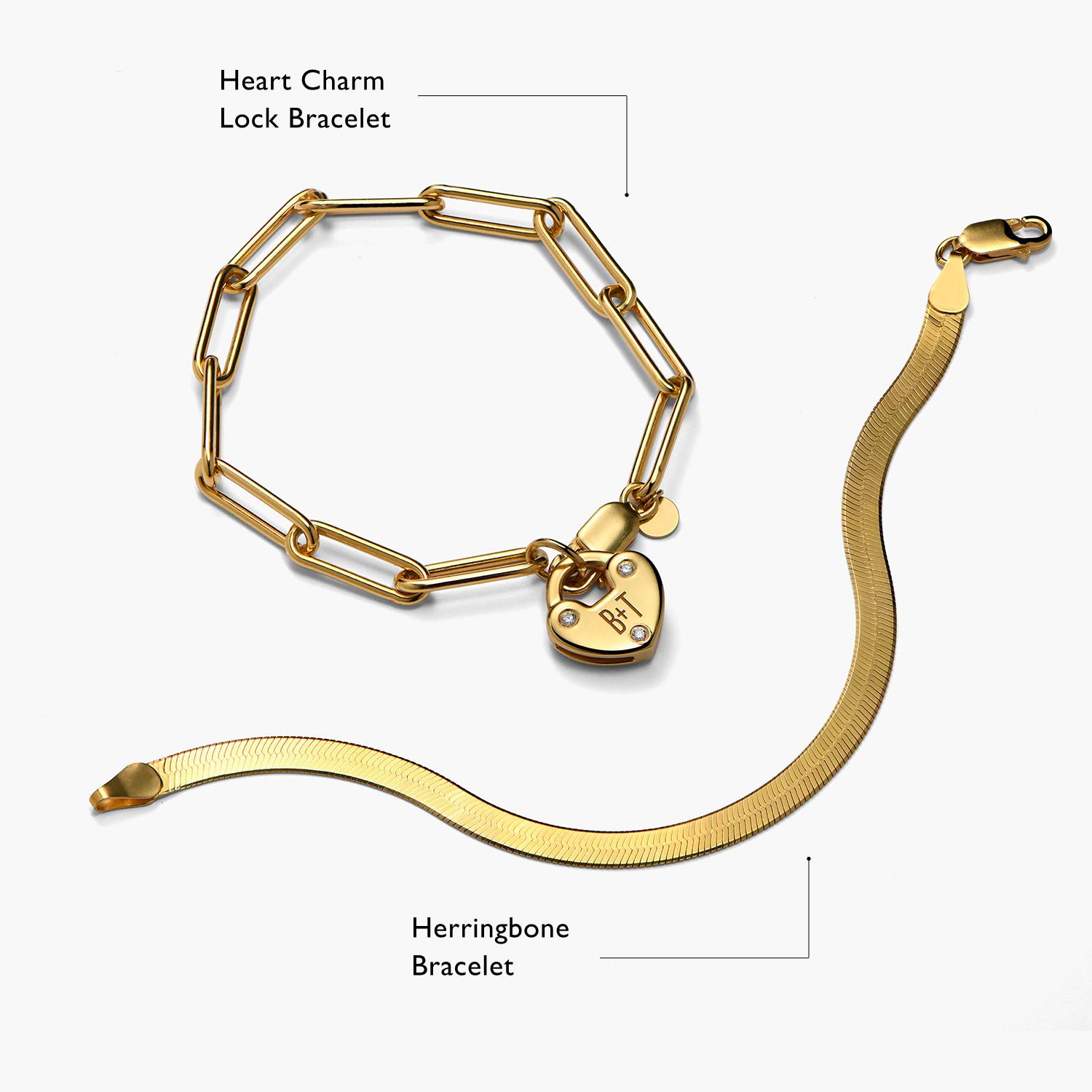 The Heartbeat Set - Gold Vermeil With Diamonds-2 product photo