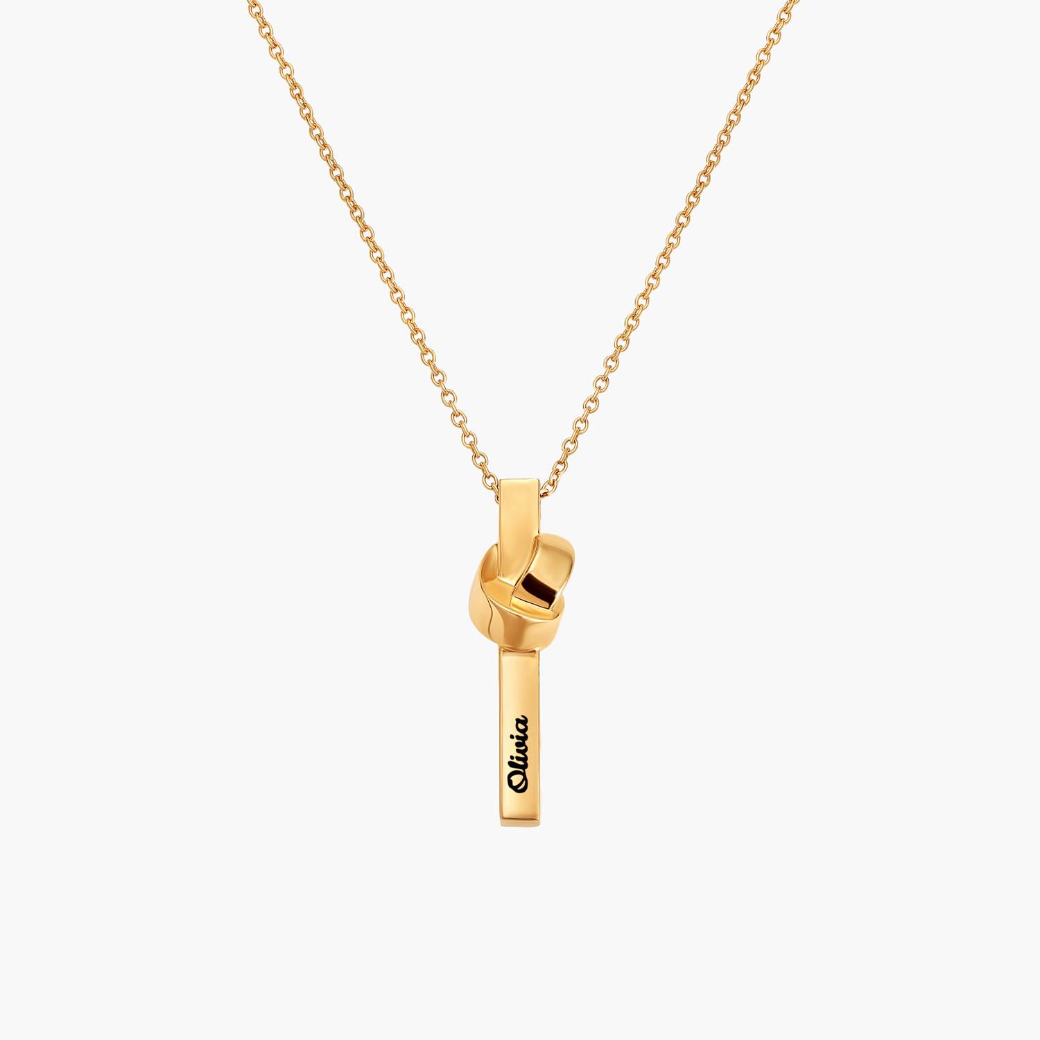 The Knot Bar Necklace- Gold-1 product photo