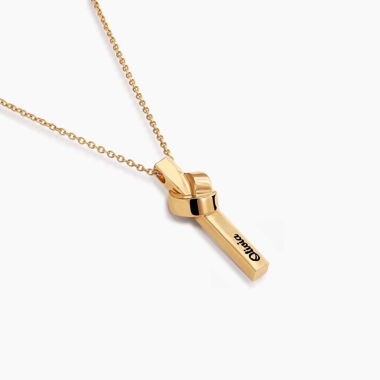 The Knot Bar Necklace- Gold-3 product photo