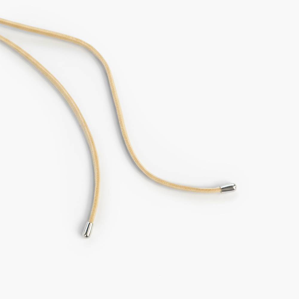 The Latte Beige Charmer Initial Necklace with Diamond - Silver-2 product photo