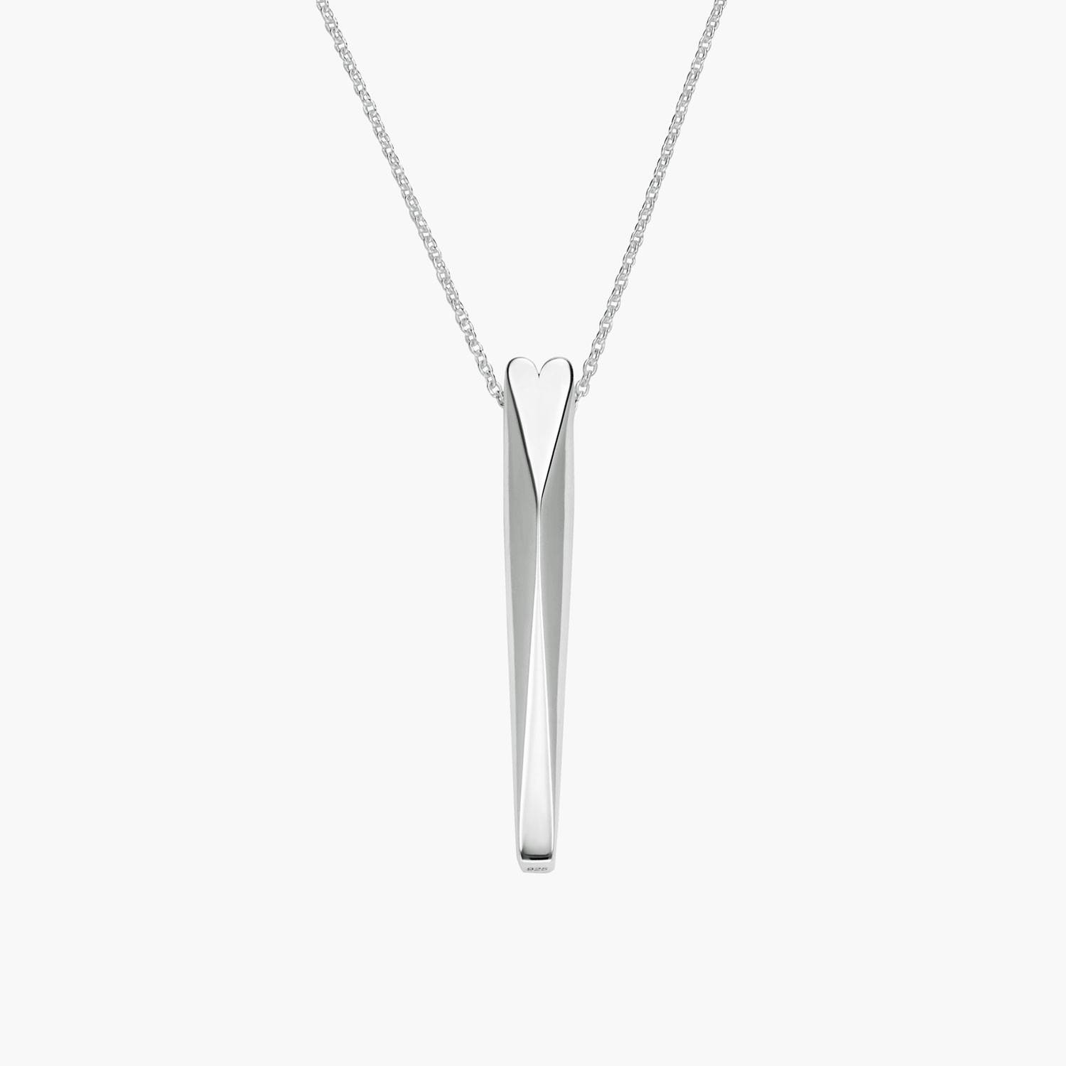 The Love Bar Pendant- Silver-2 product photo