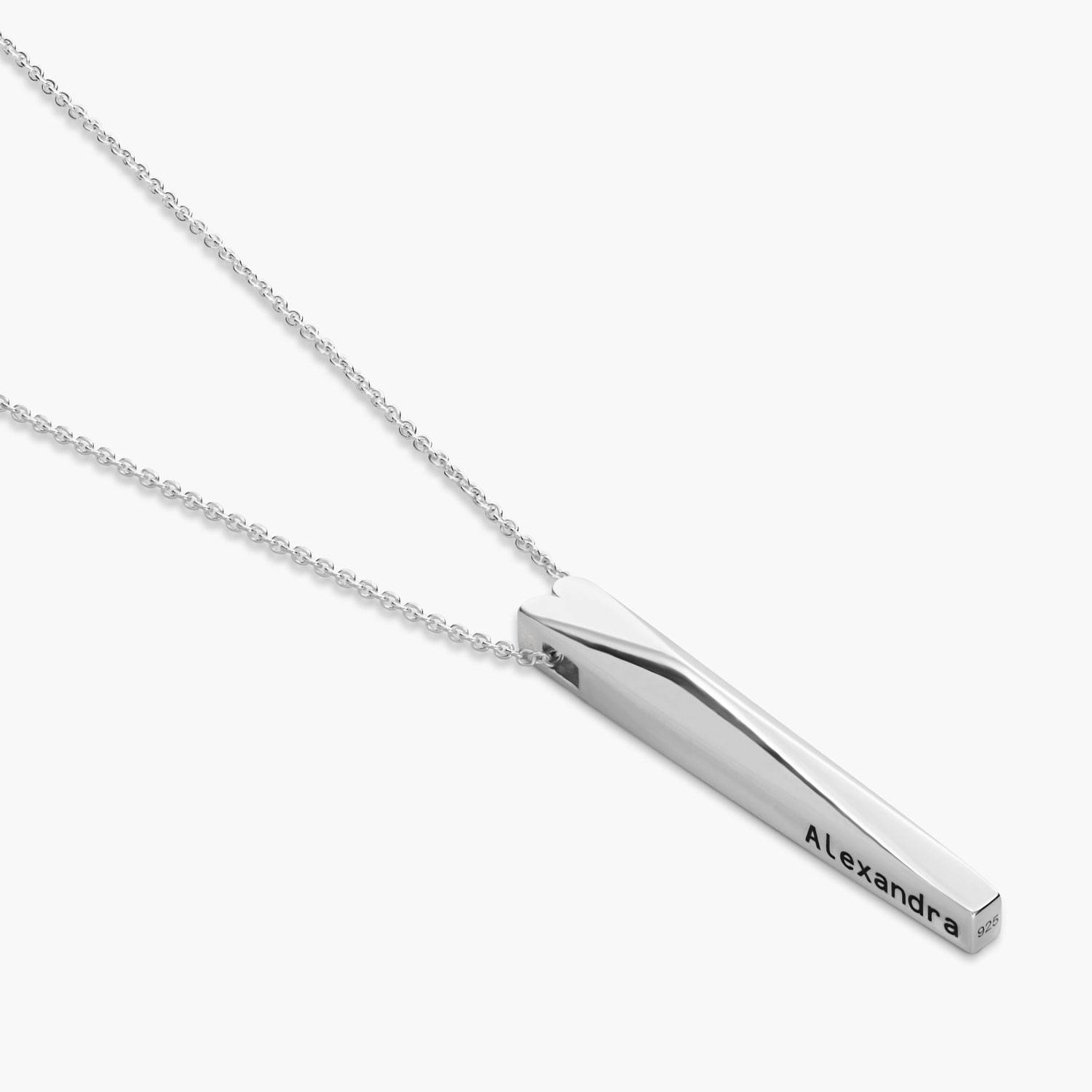 The Love Bar Pendant- Silver-4 product photo