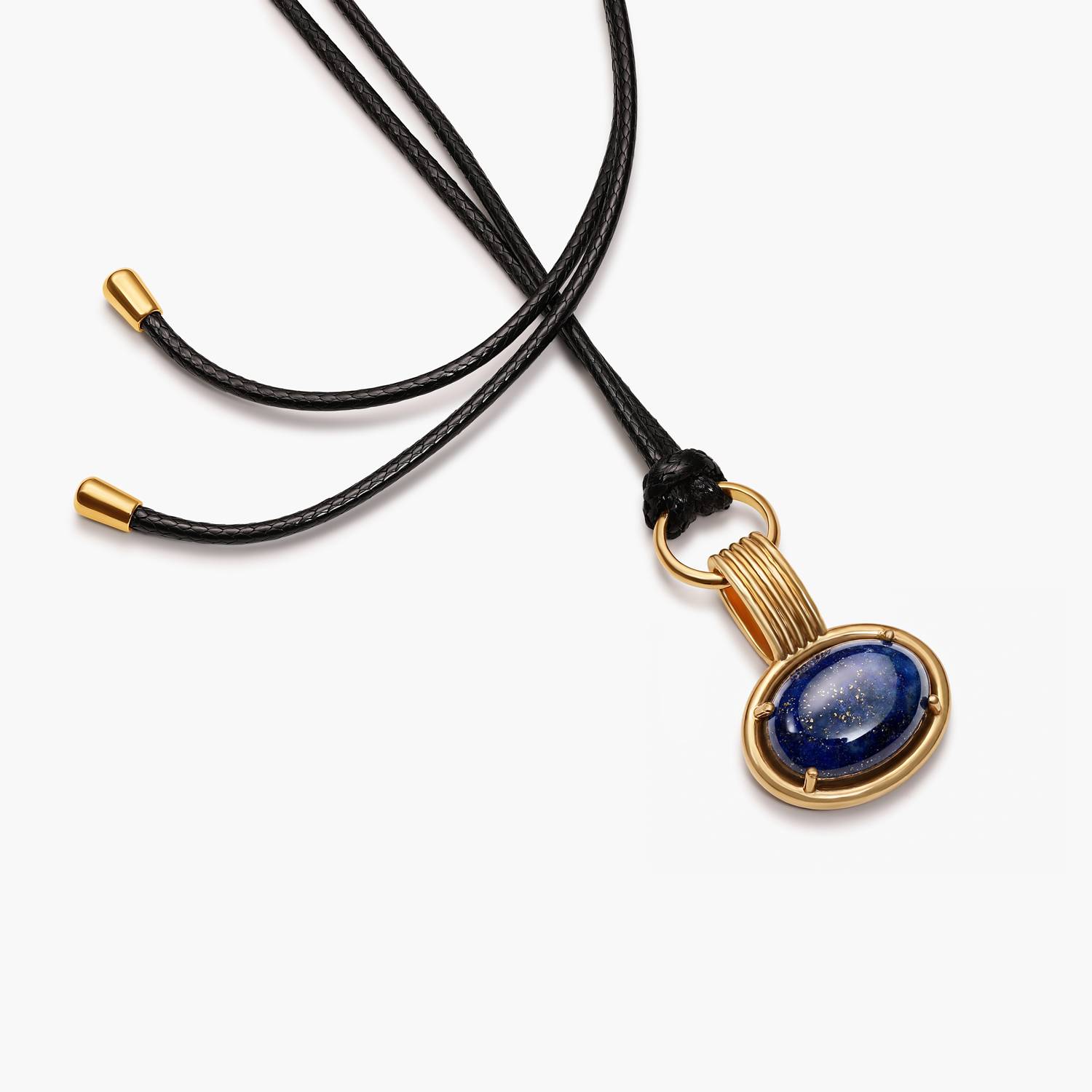 No. 04 — The Lucky Stone Cord Necklace- Gold-3 product photo