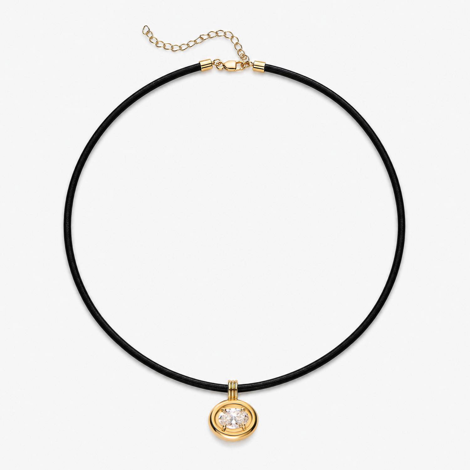 The One Carat Diamond Necklace - Gold Vermeil-1 product photo