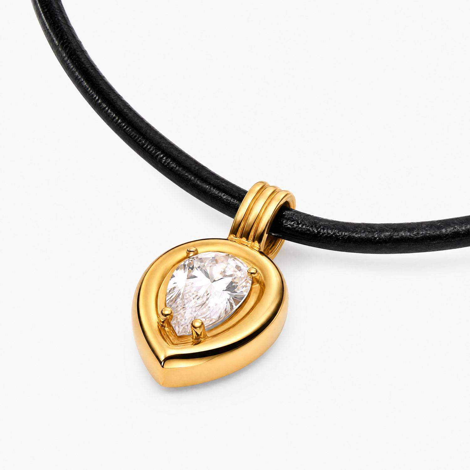 The One Carat Diamond Necklace - Gold Vermeil-3 product photo