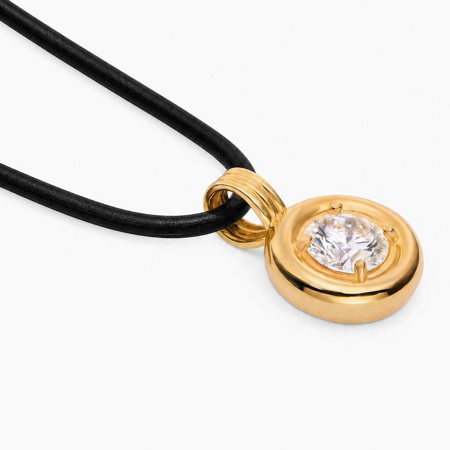 The One Carat Diamond Necklace - Gold Vermeil-4 product photo