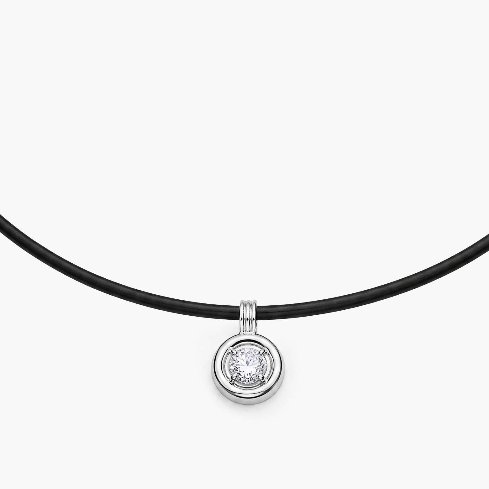 The One Carat Diamond Necklace - Sterling Silver-5 product photo