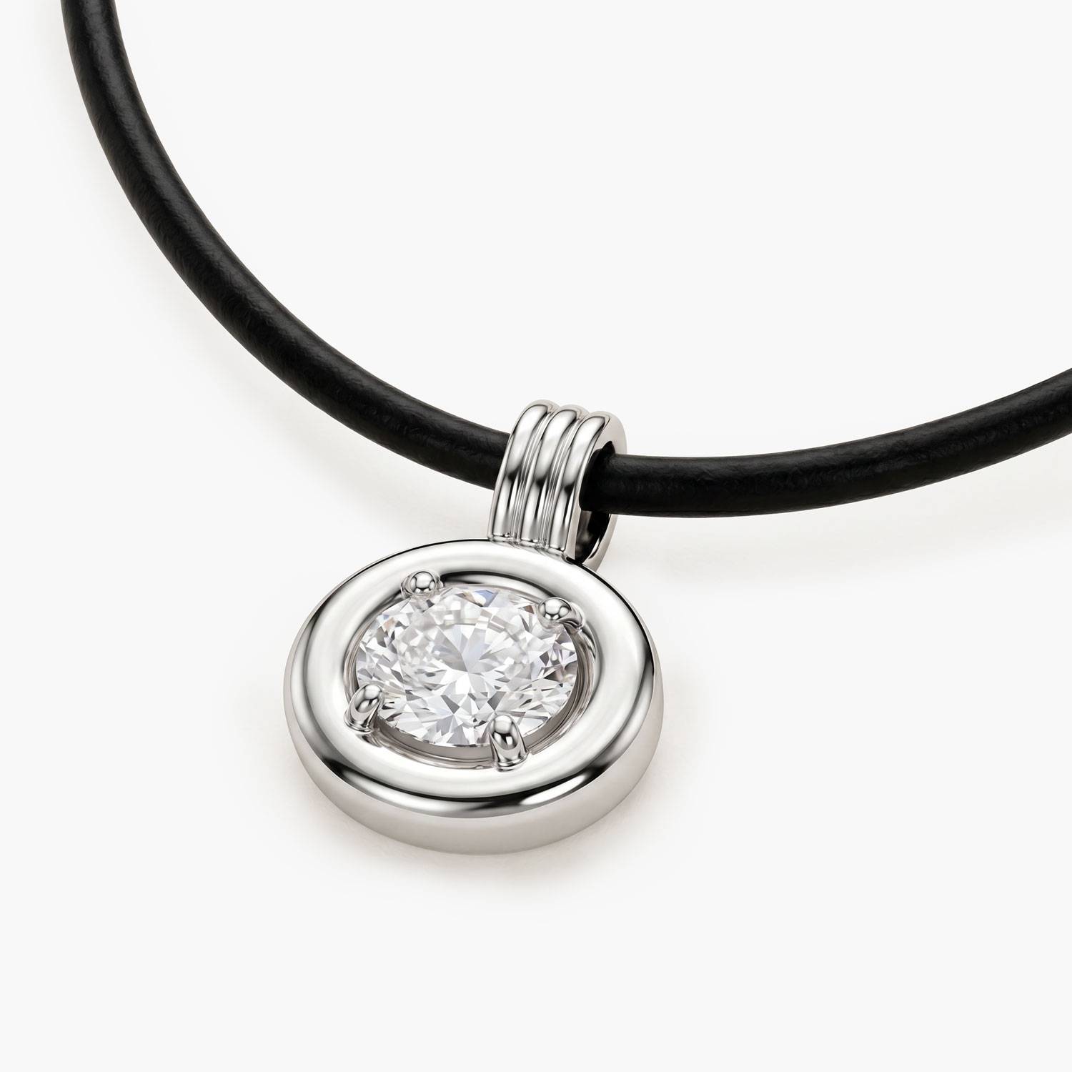 The One Carat Diamond Necklace - Sterling Silver-3 product photo