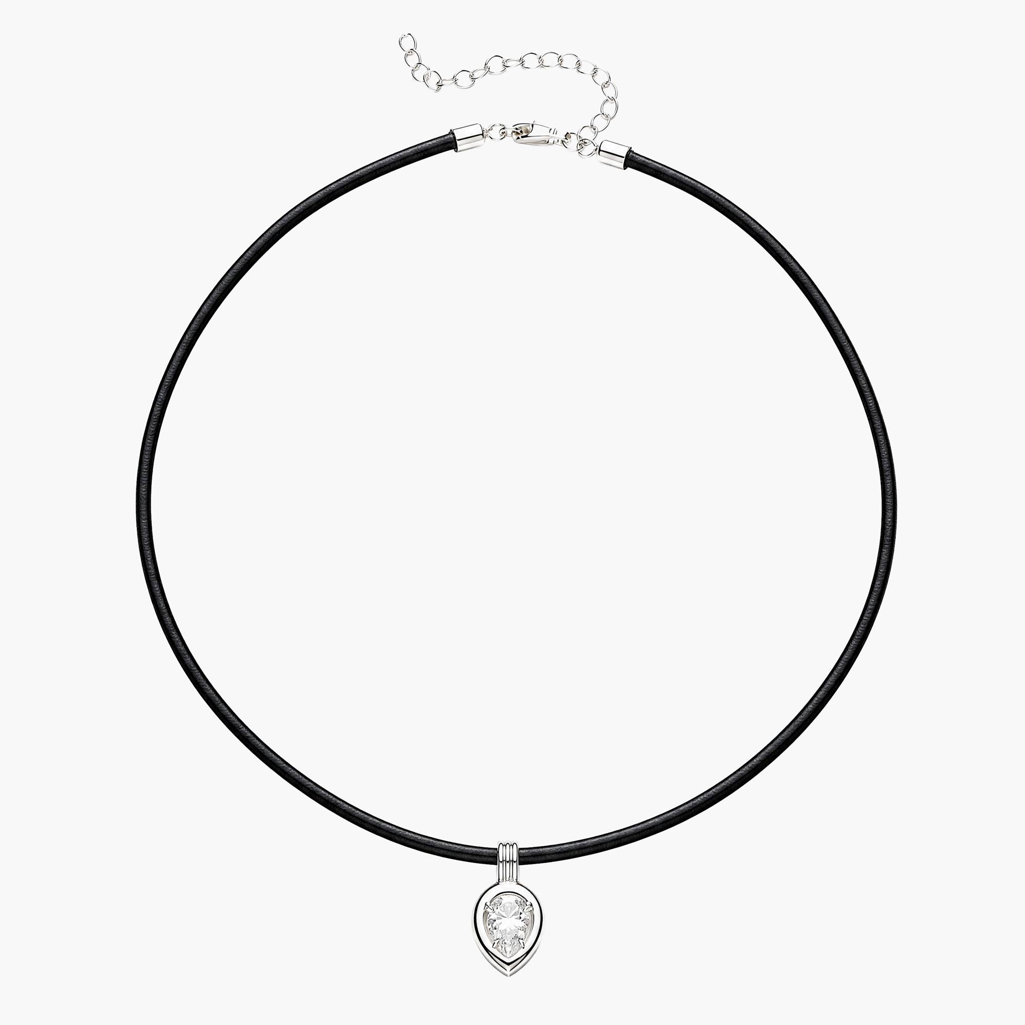 The One Carat Diamond Necklace - Sterling Silver-1 product photo