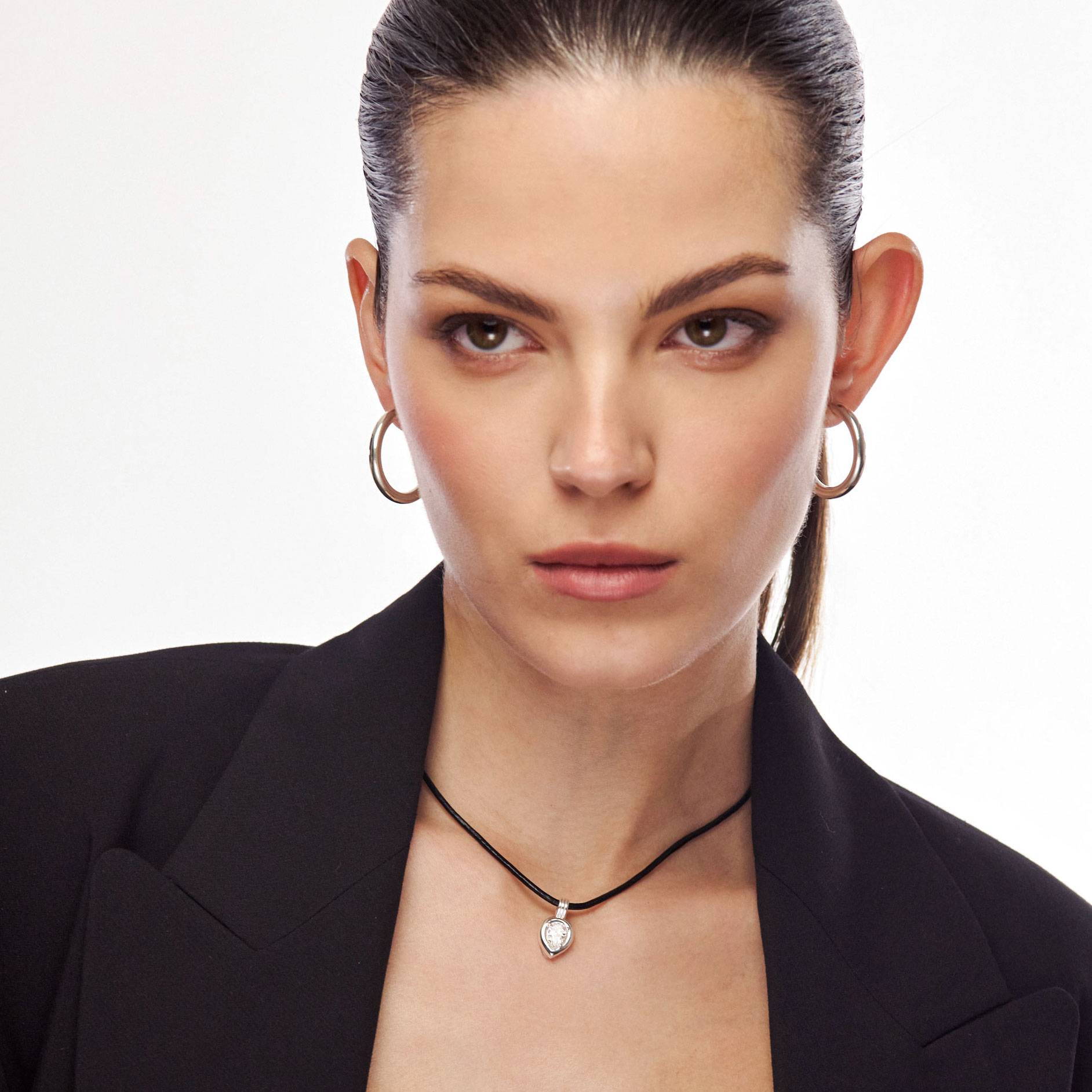The One Carat Diamond Necklace - Sterling Silver-6 product photo