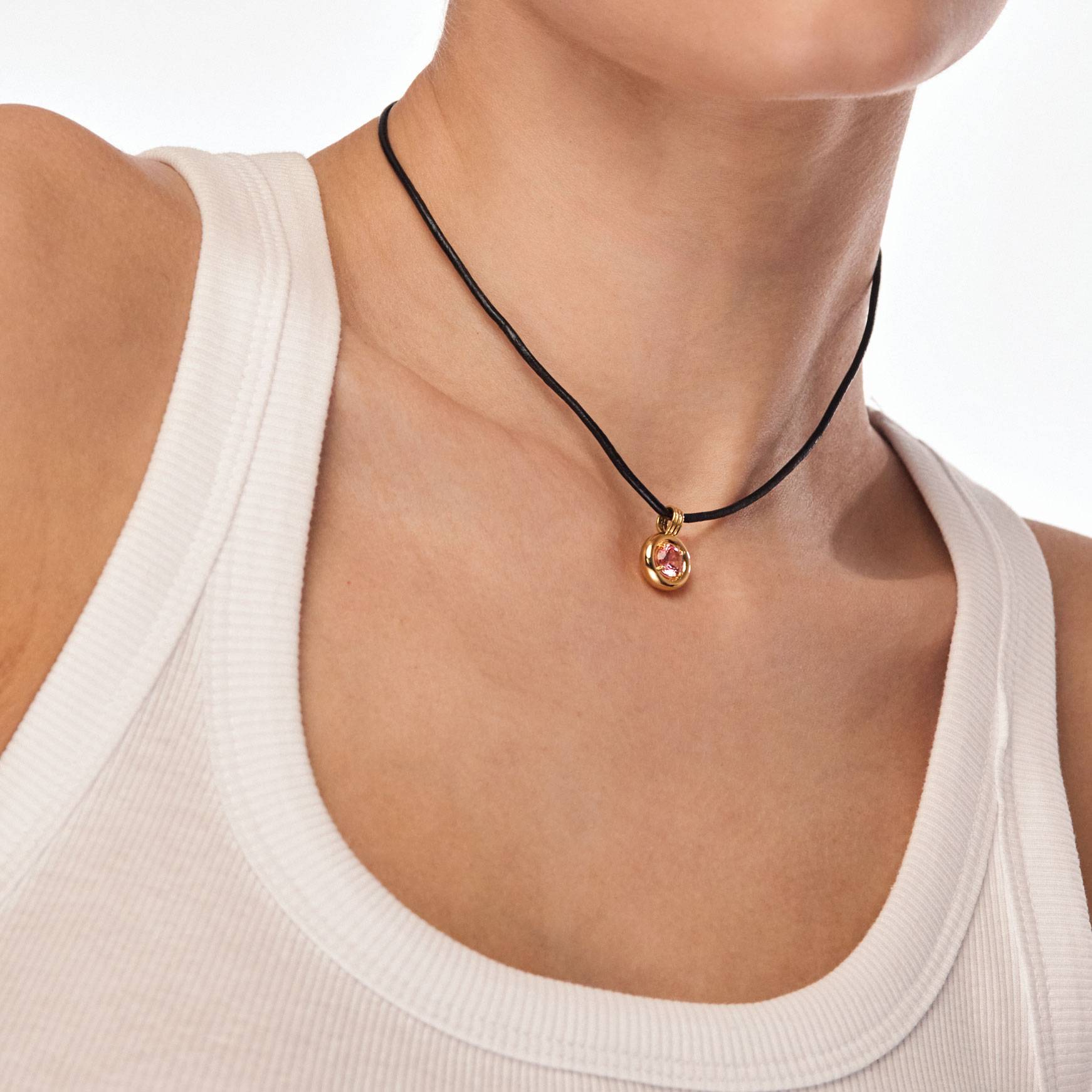 The One Carat Moissanite Necklace - Gold-2 product photo