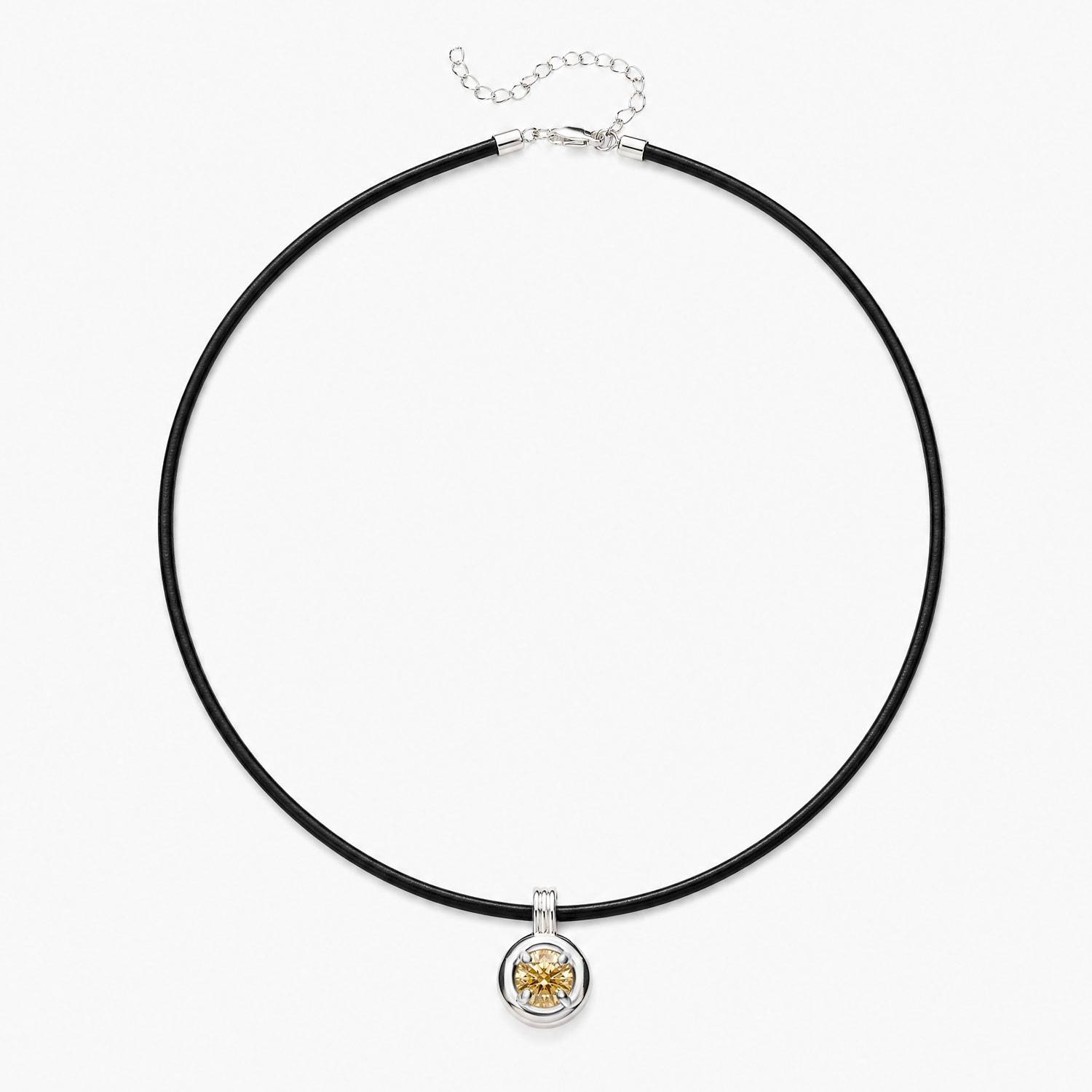 The One Carat Moissanite Necklace- Silver-1 product photo