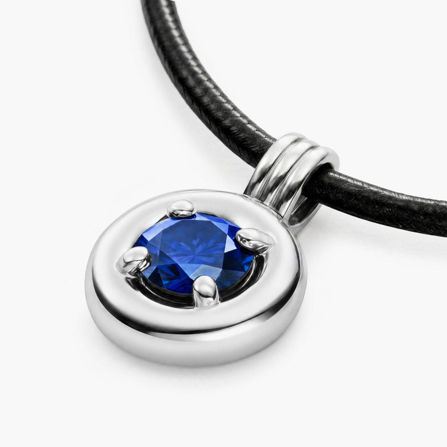 The One Carat Moissanite Necklace- Silver-5 product photo