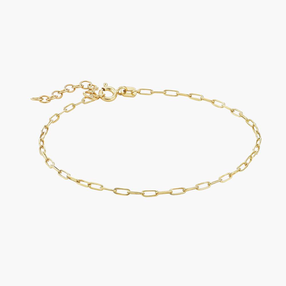 The Showstopper Link Bracelet \ Anklet - 14k Solid Gold-2 product photo