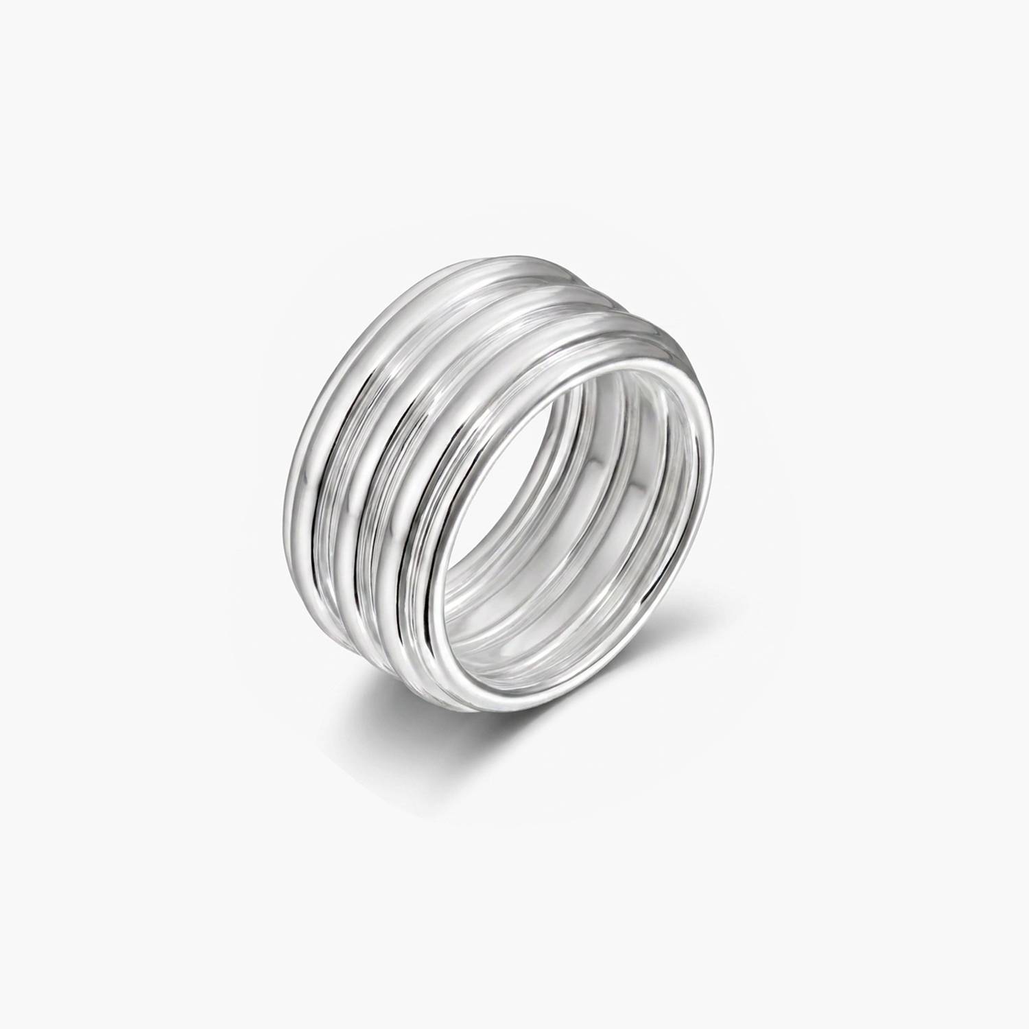 No. 06 — The Stack Ring - Silver-1 product photo