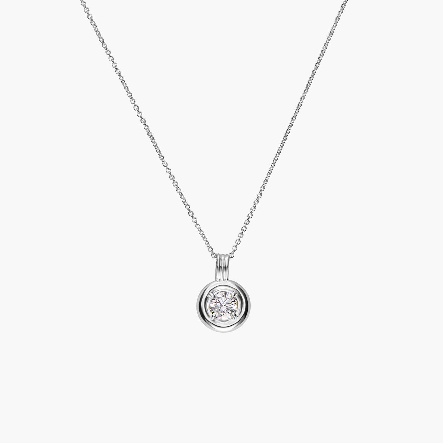 The Statement One Carat Diamond Necklace - Sterling Silver-6 product photo