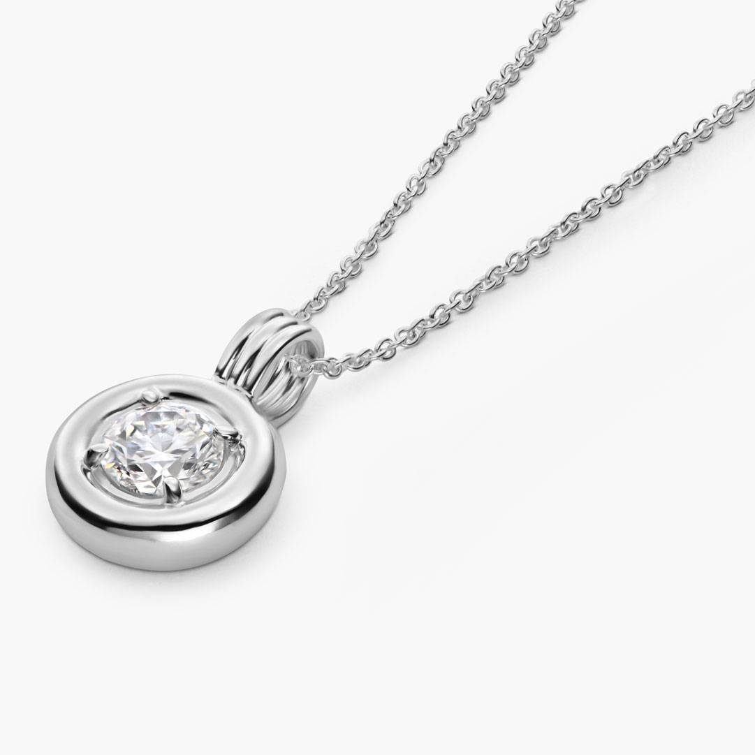 The Statement One Carat Diamond Necklace - Sterling Silver-3 product photo