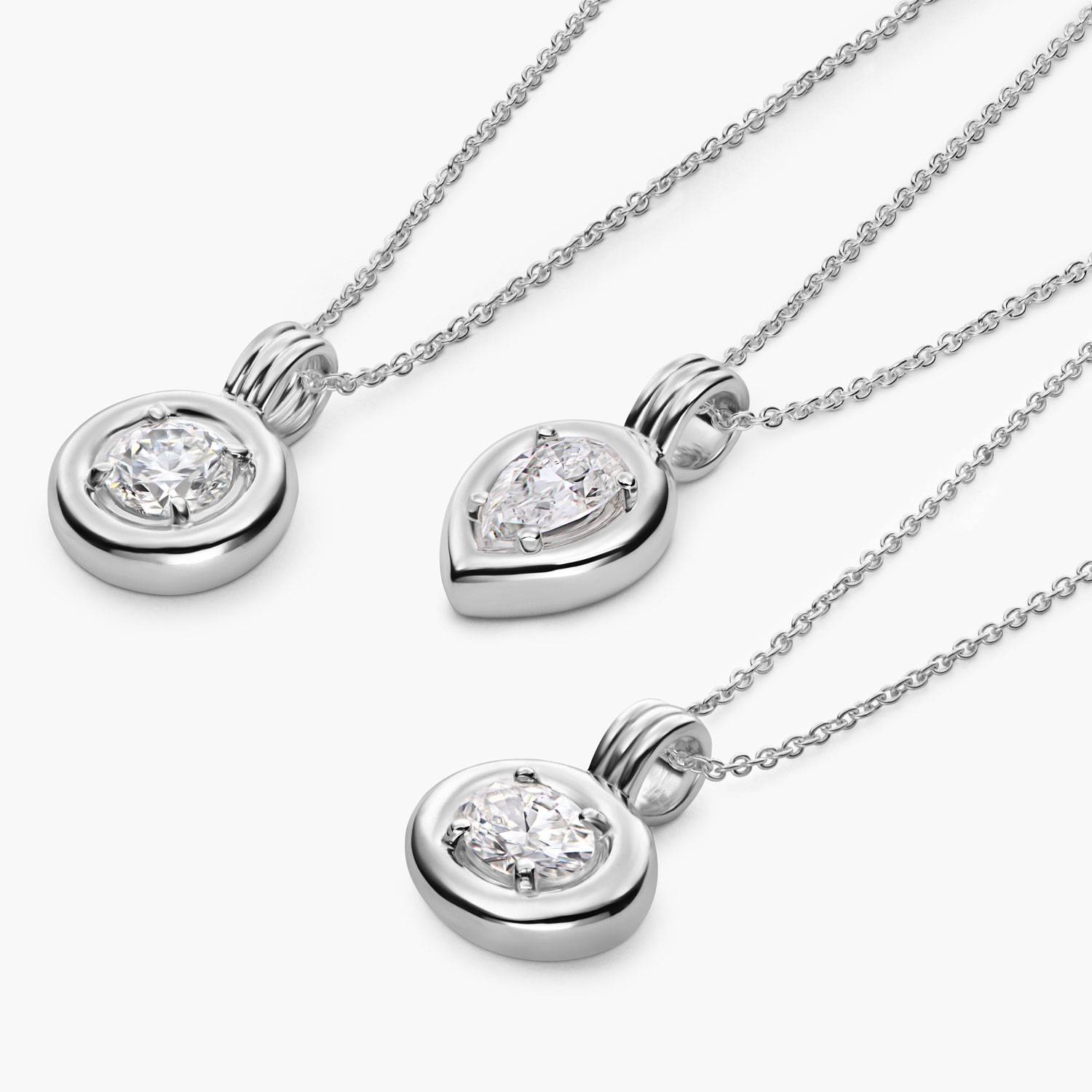 The Statement One Carat Diamond Necklace - Sterling Silver-4 product photo