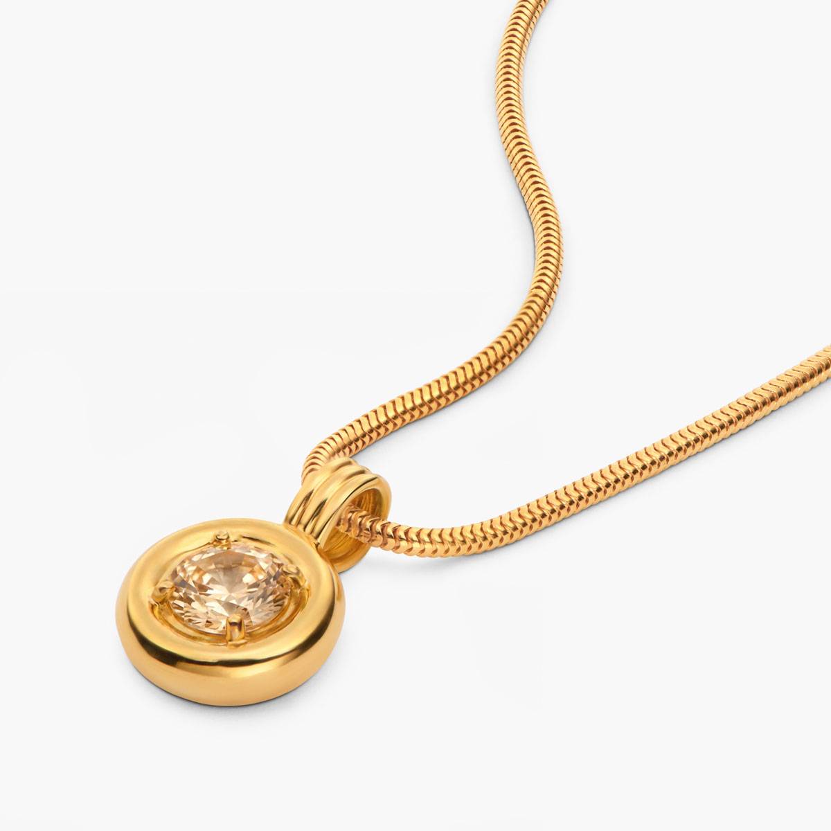 The Statement One Carat Moissanite Necklace - Gold-4 product photo